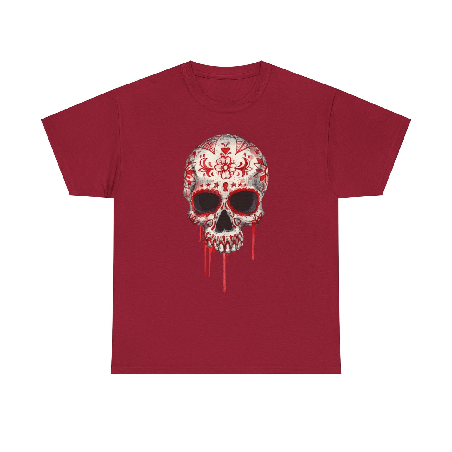 Blood Skull Unisex Heavy Cotton Tee