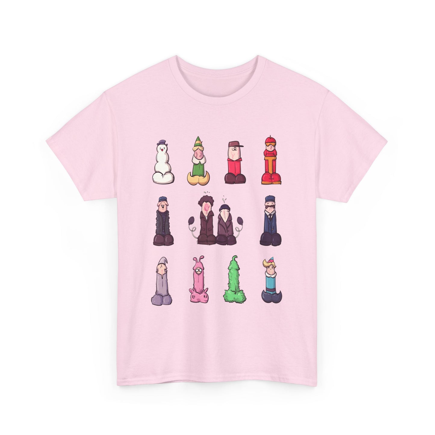 12 Dicks Of Christmas Unisex Heavy Cotton Tee