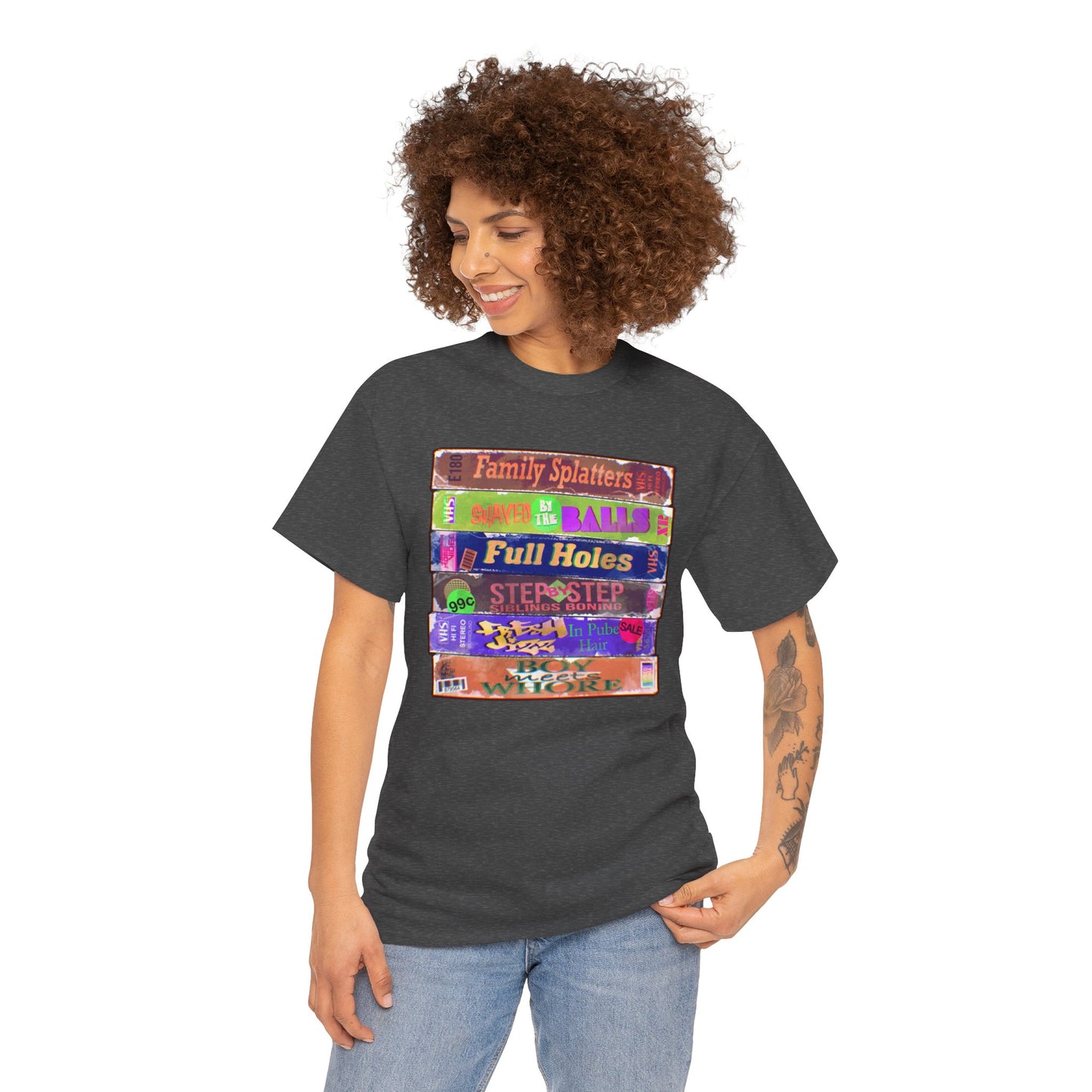 Adult 90s VHS Unisex Heavy Cotton Tee