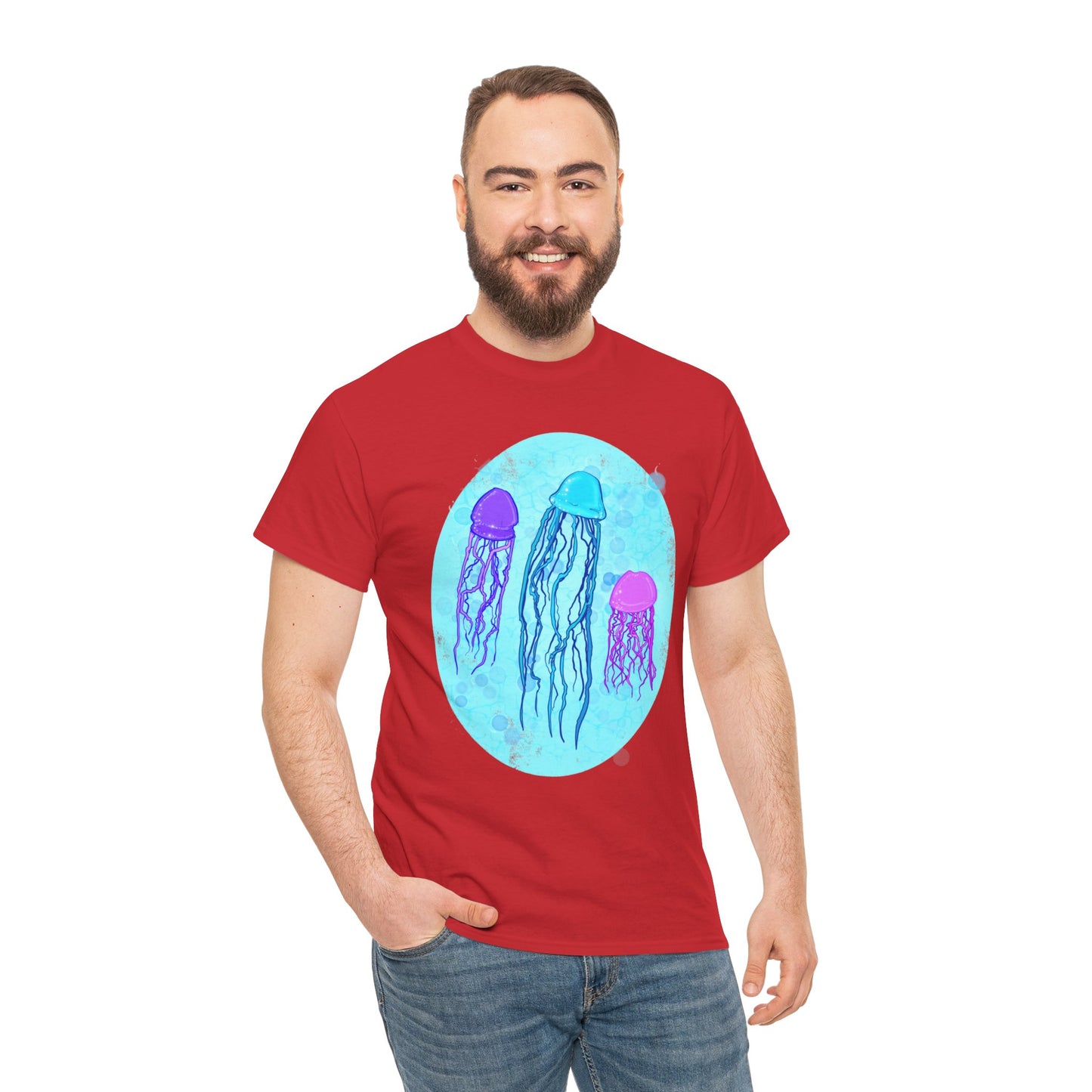 Jellyfish Varieties Unisex Heavy Cotton Tee
