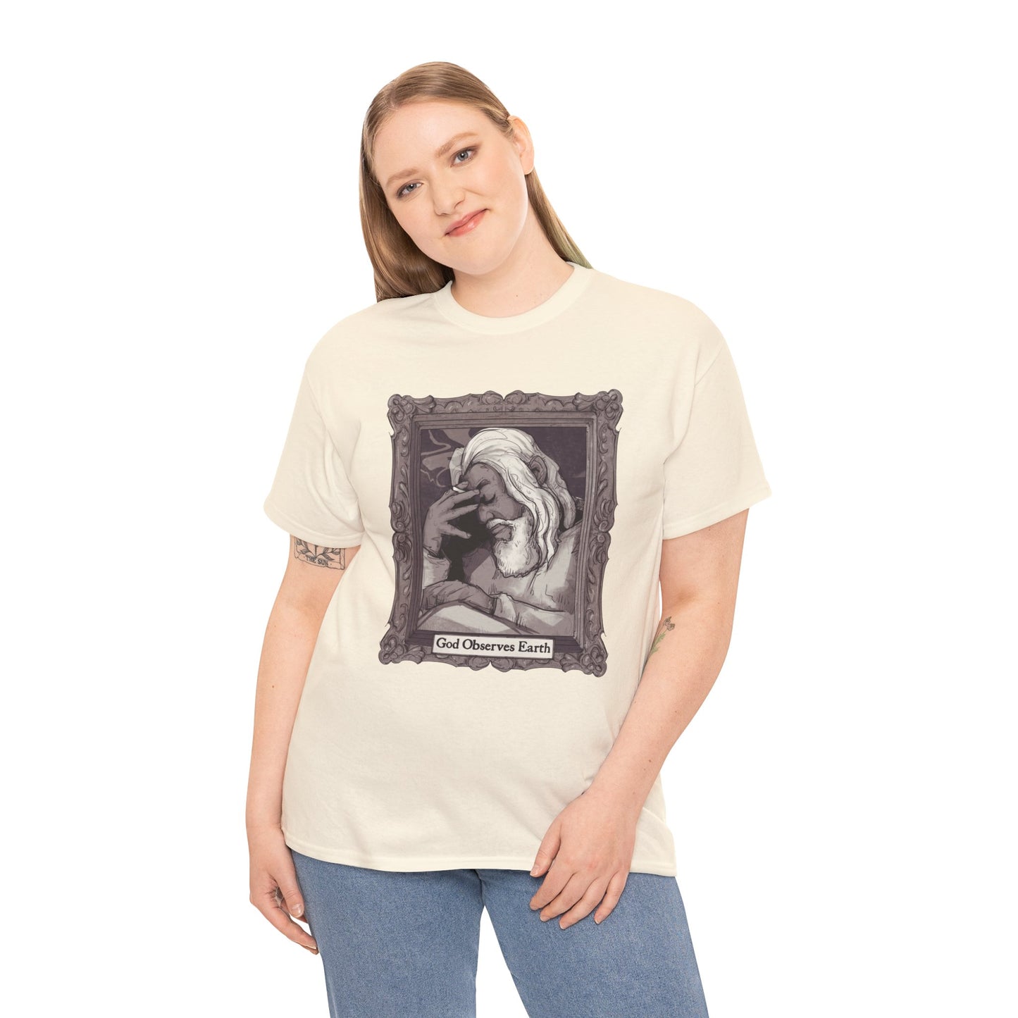 God Observes Earth Unisex Heavy Cotton Tee