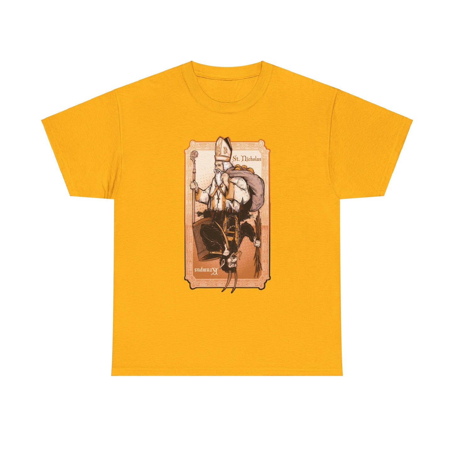 As Above So Below St Nick x Krampus Unisex Heavy Cotton Tee