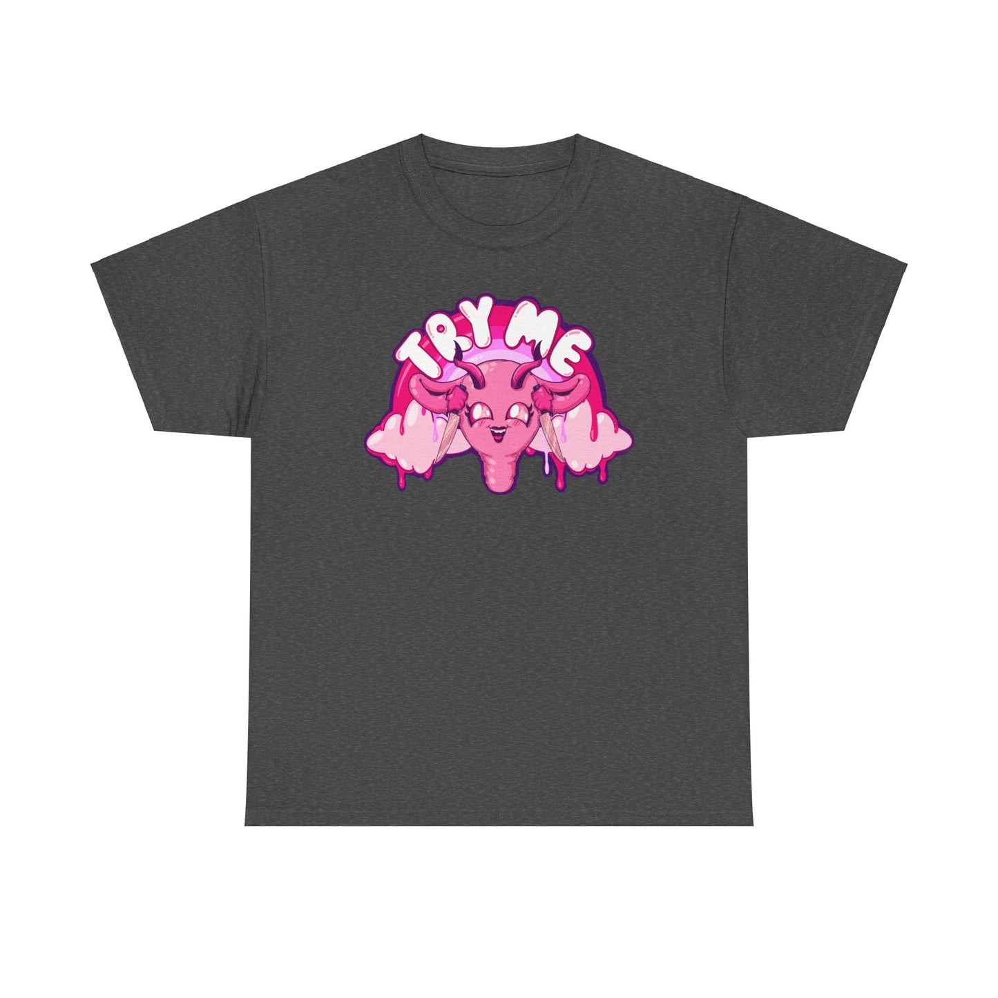 Try Me Uterus Unisex Heavy Cotton Tee