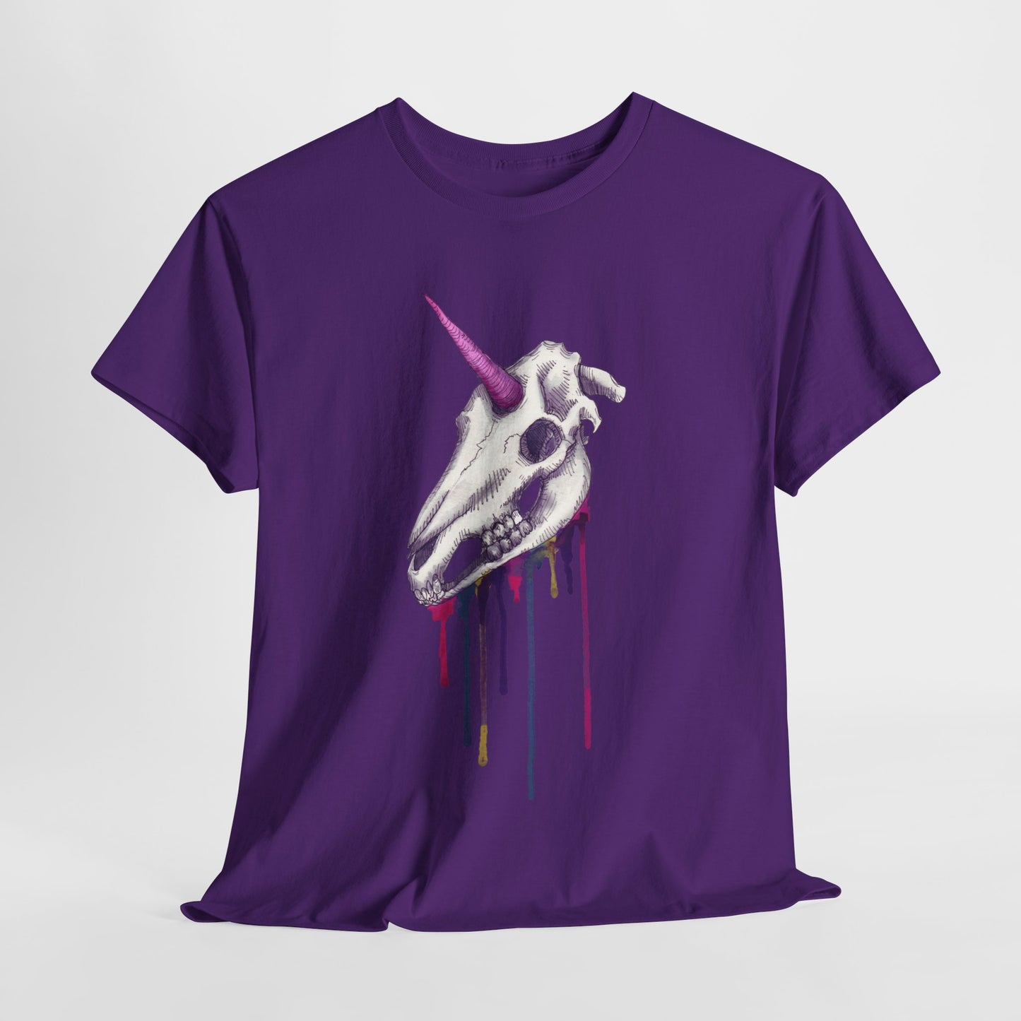 Unicorn Skull Unisex Heavy Cotton Tee