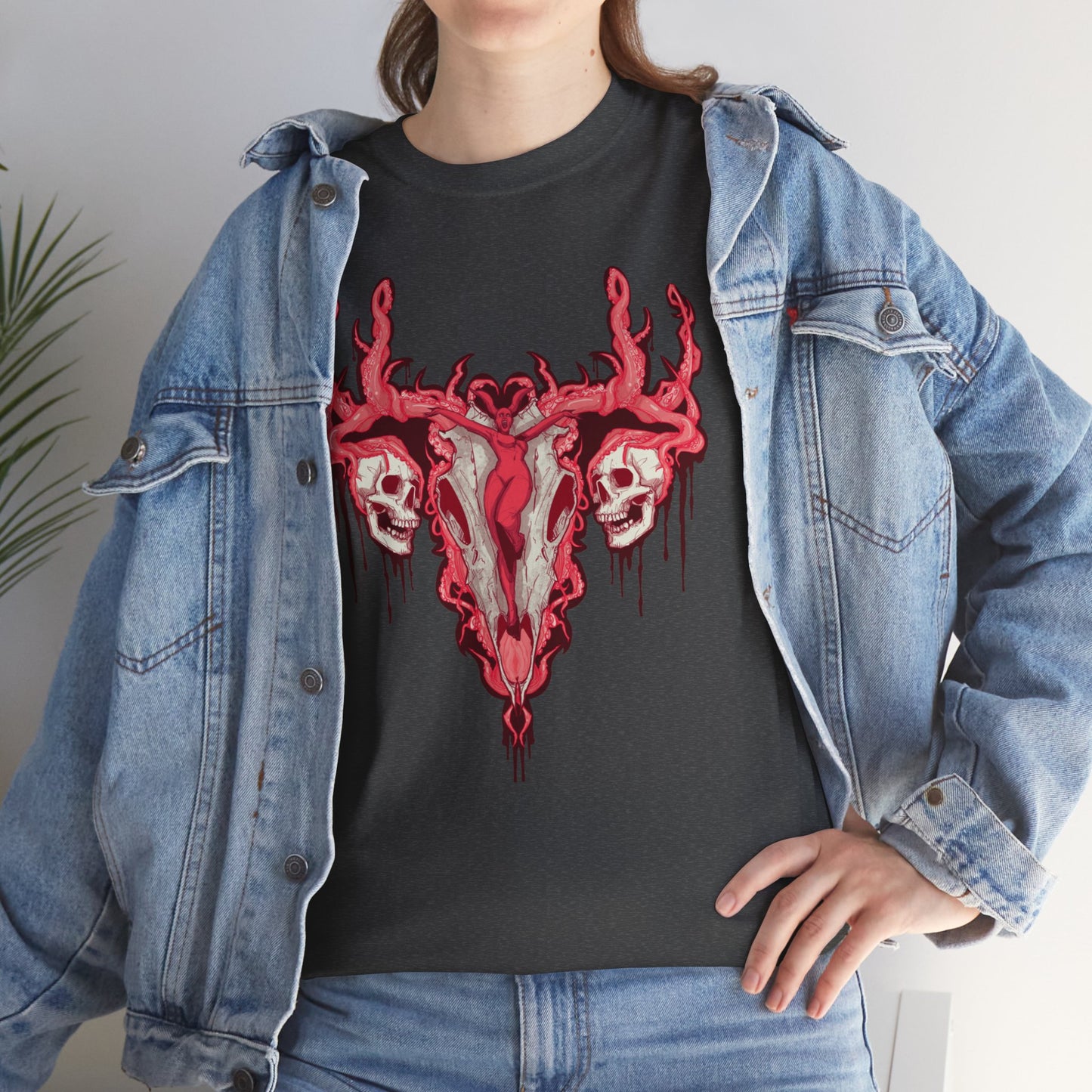 Uterus From Hell Unisex Heavy Cotton Tee