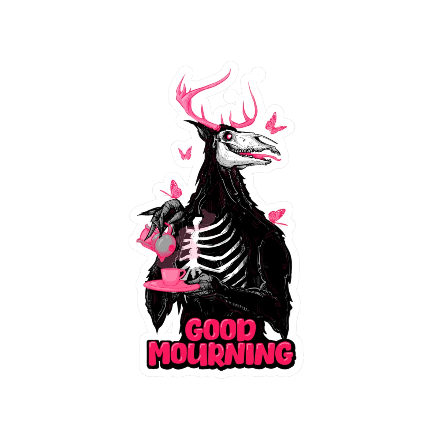 Good Mourning Kiss-Cut Vinyl Decal