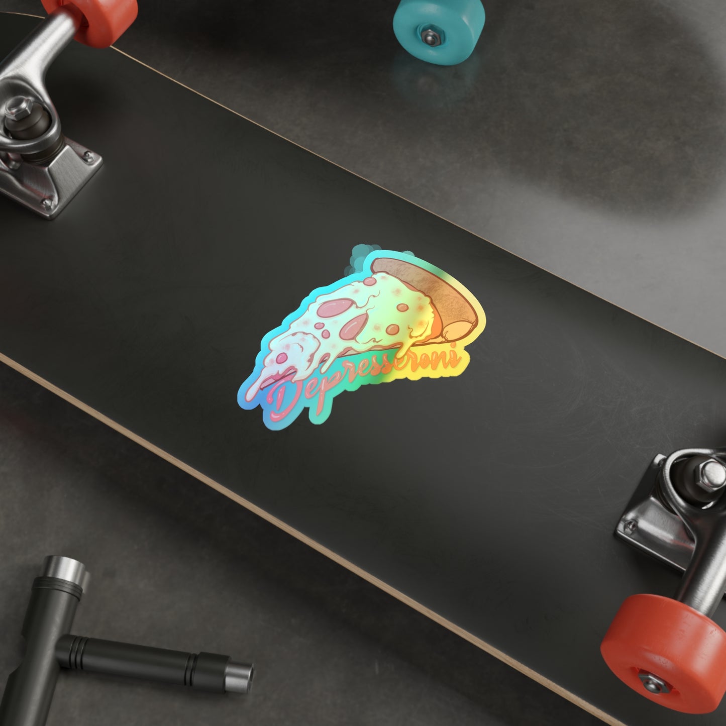 Depressoroni Holographic Die-cut Stickers