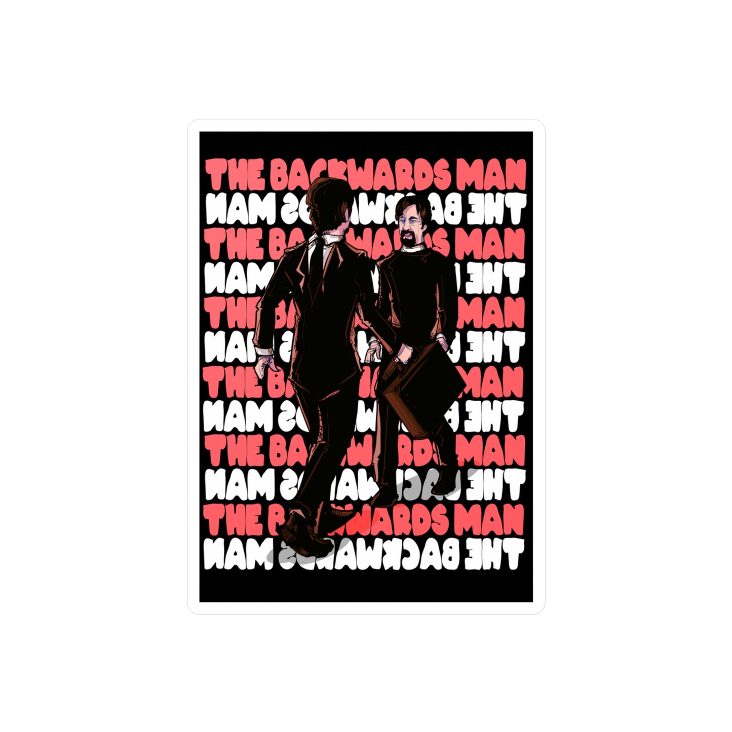 The Backwards Man Kiss-Cut Vinyl Decal