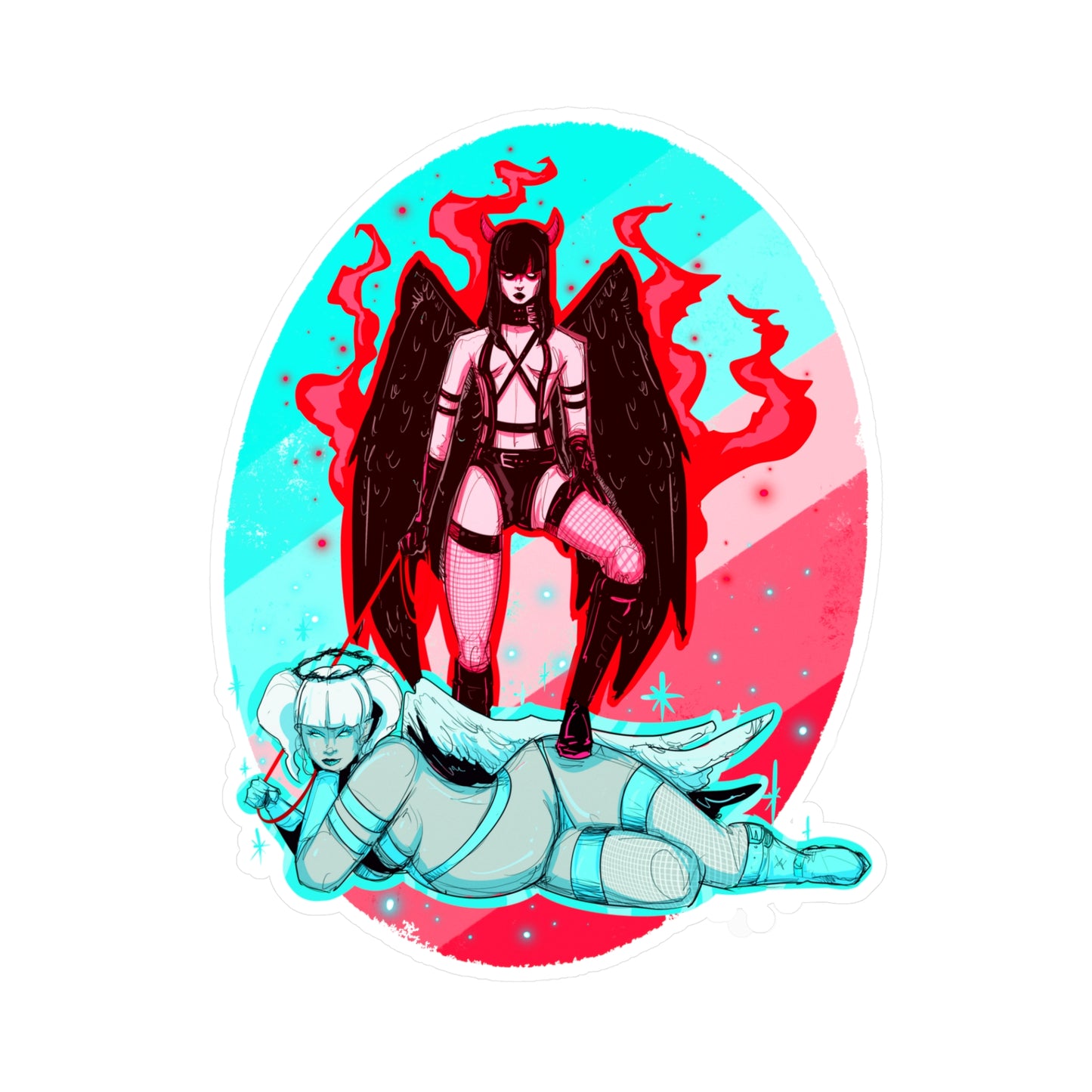 Fire & Ice Kiss-Cut Vinyl Decal