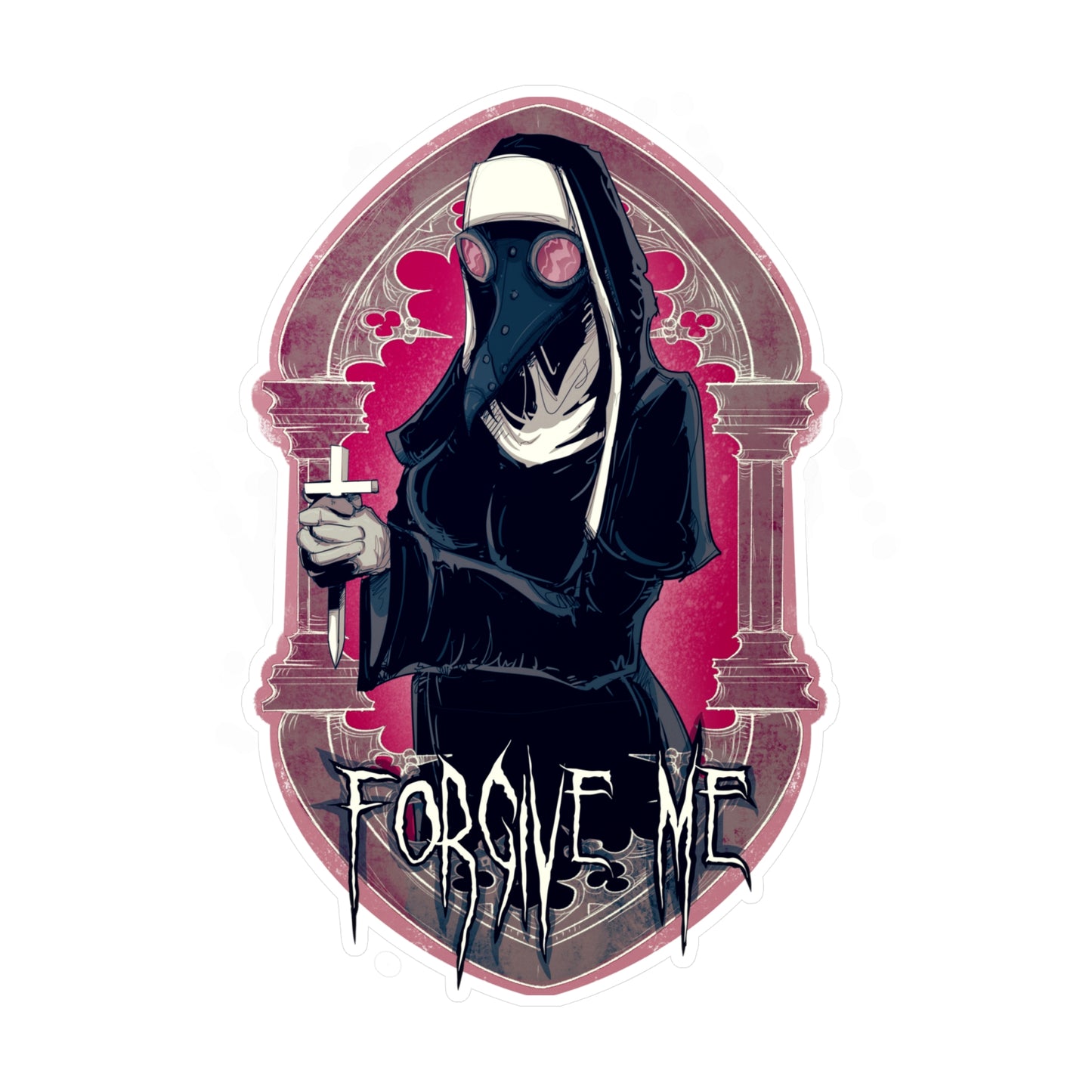 Forgive Me Kiss-Cut Vinyl Decal