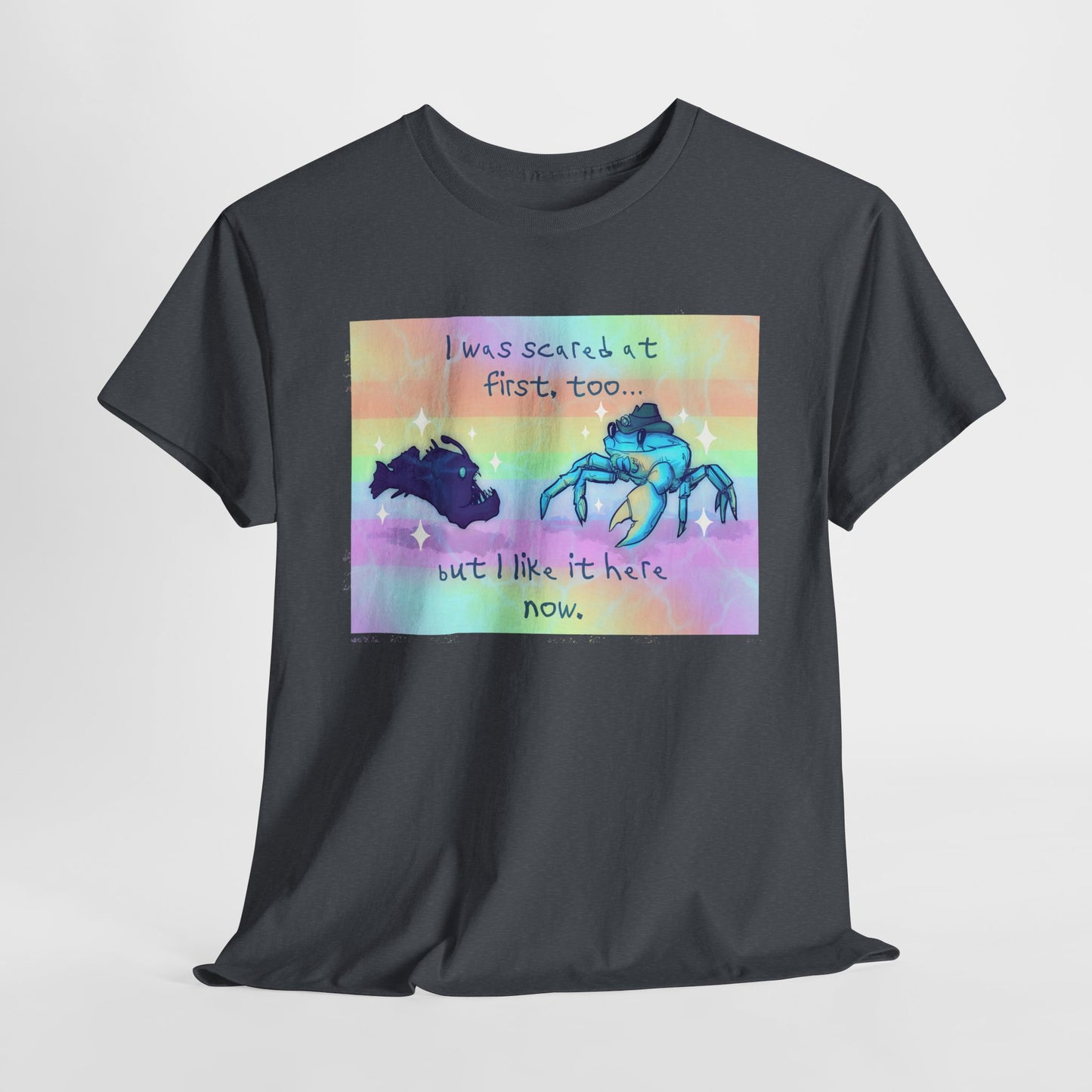 Ocean Rainbow Bridge Unisex Heavy Cotton Tee