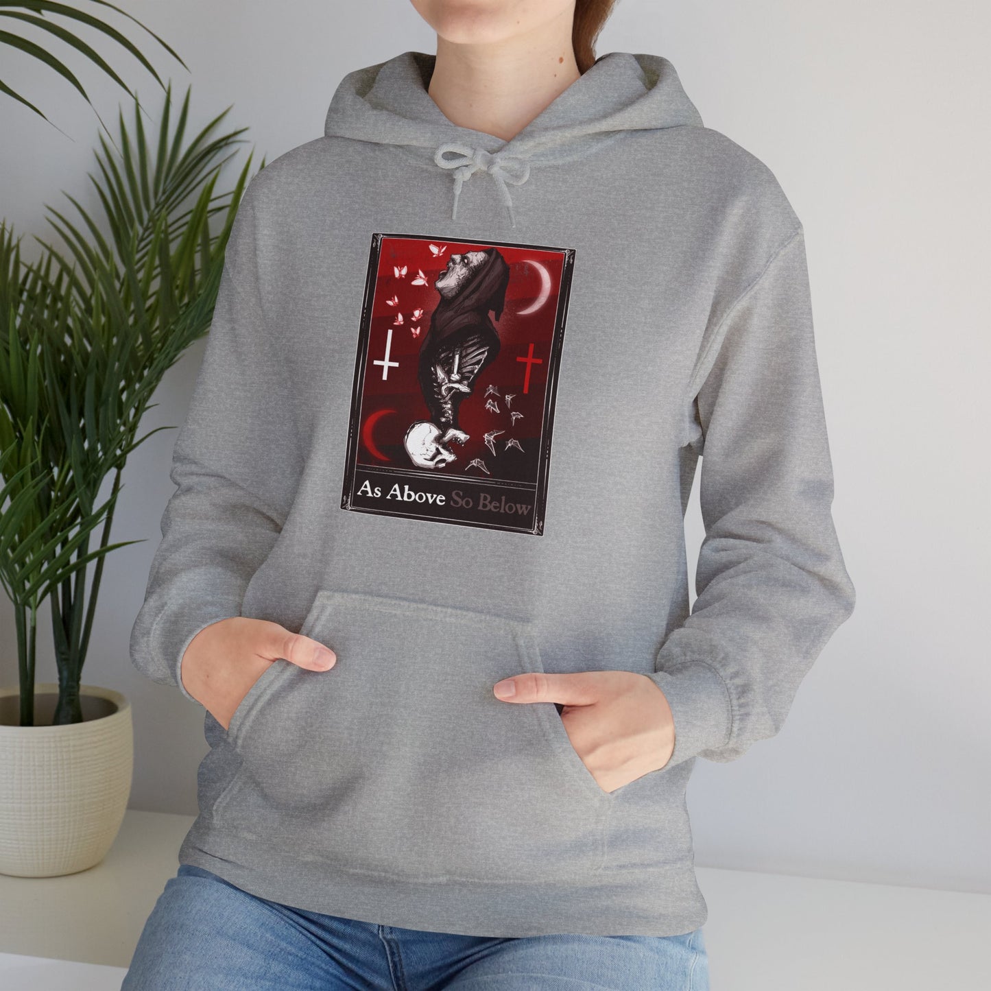 As Above So Below Tarot Unisex Heavy Blend Hooded Sweatshirt