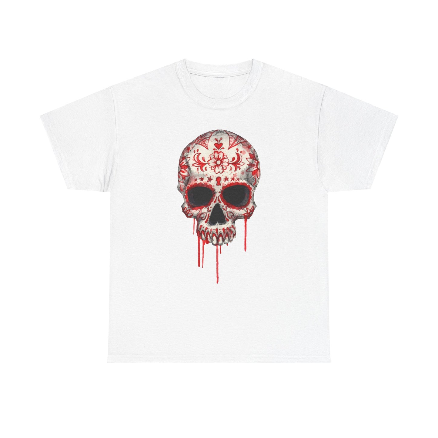 Blood Skull Unisex Heavy Cotton Tee