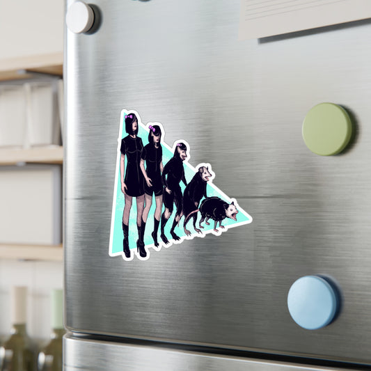 Opossum Girl Kiss-Cut Vinyl Decal