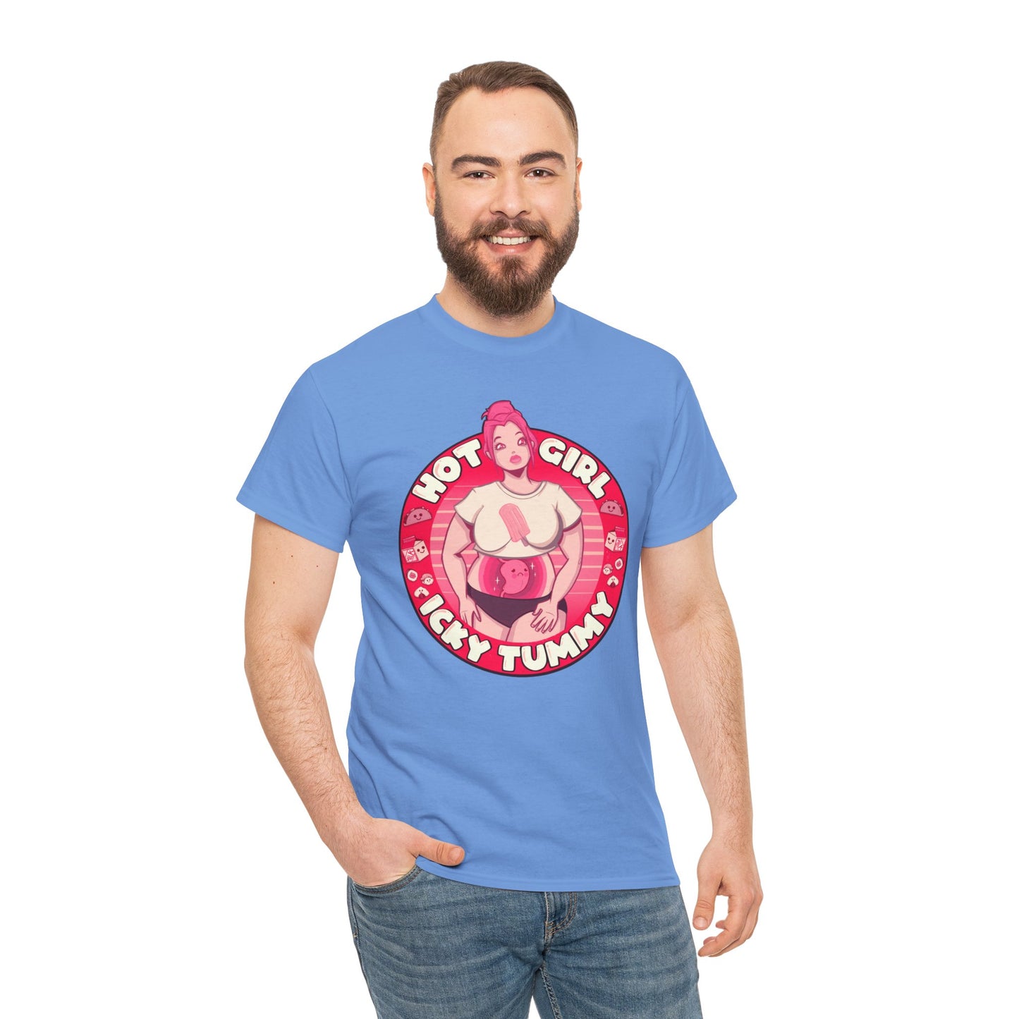Hot Girl Icky Tummy Unisex Heavy Cotton Tee