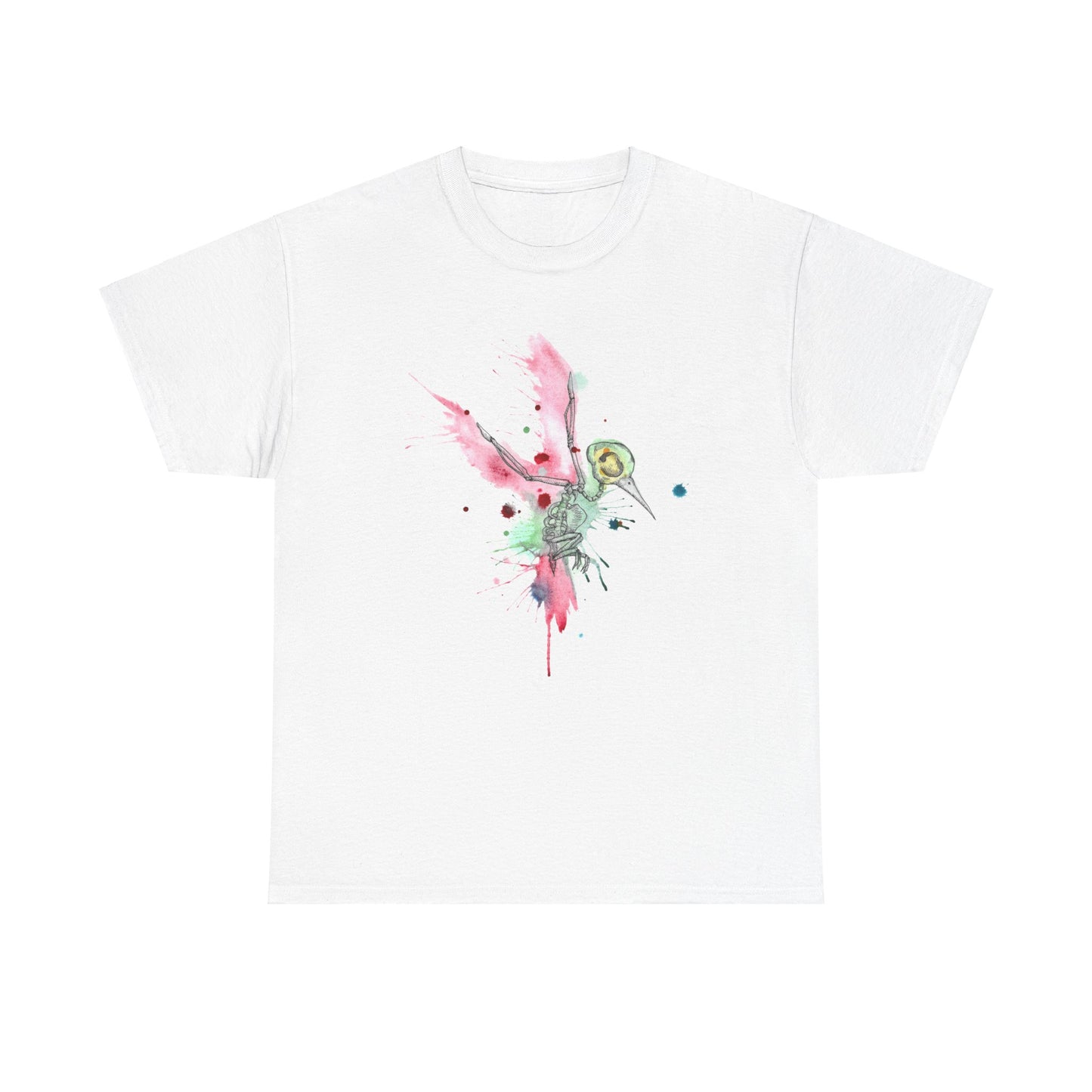 Hummingbird Skeleton Unisex Heavy Cotton Tee