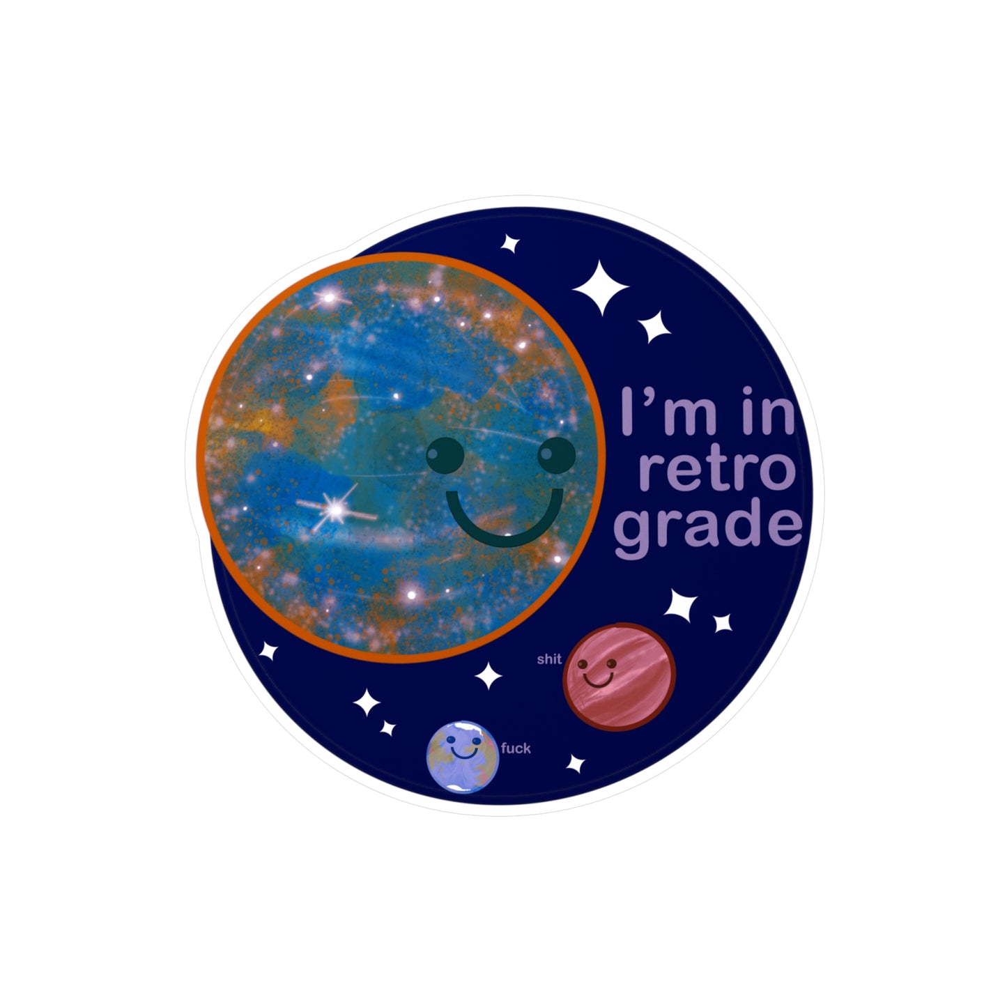 Mercury In Retrograde Kiss-Cut Vinyl Decal