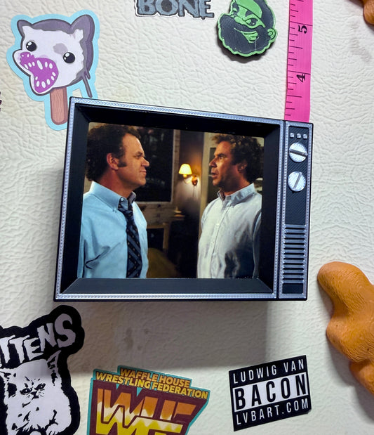Best Friends Retro TV With Sound 3D Print Fridge Magnet