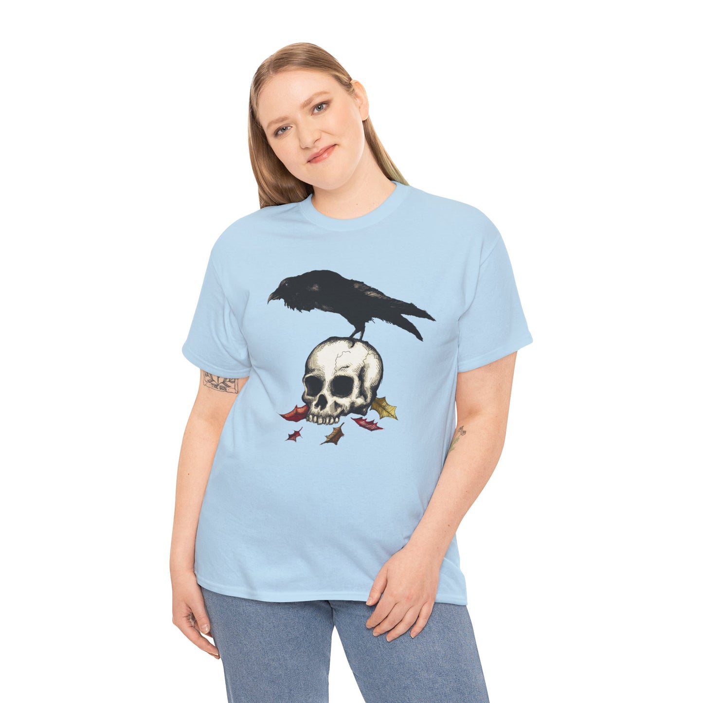 Crow Skull Unisex Heavy Cotton Tee