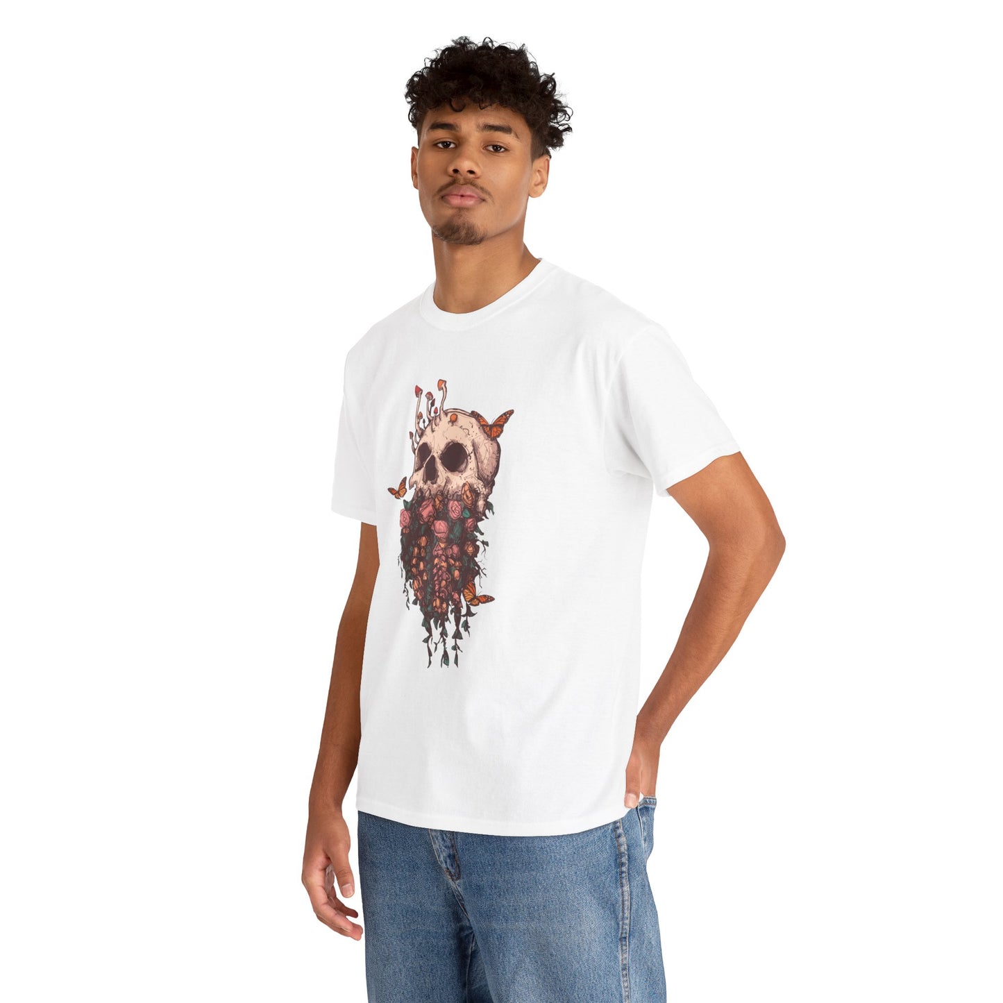 Elemental Skull Nature Unisex Heavy Cotton Tee