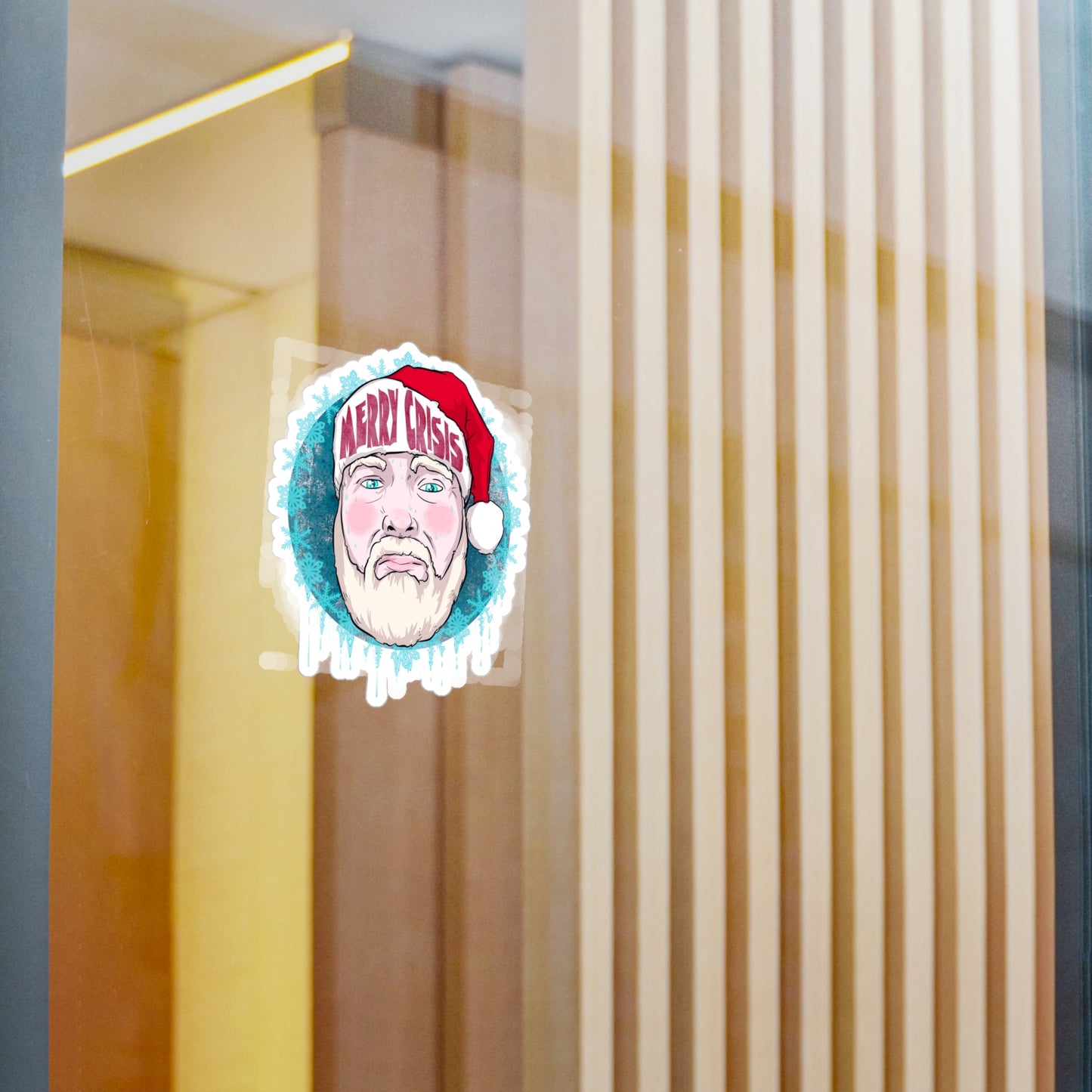 Merry Crisis Kiss-Cut Vinyl Decal