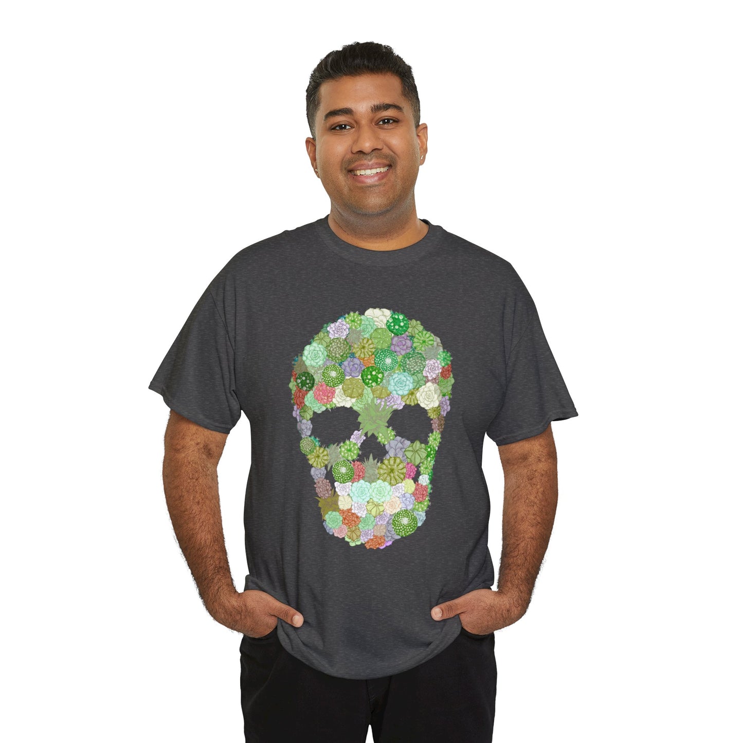Succulent Skull Unisex Heavy Cotton Tee