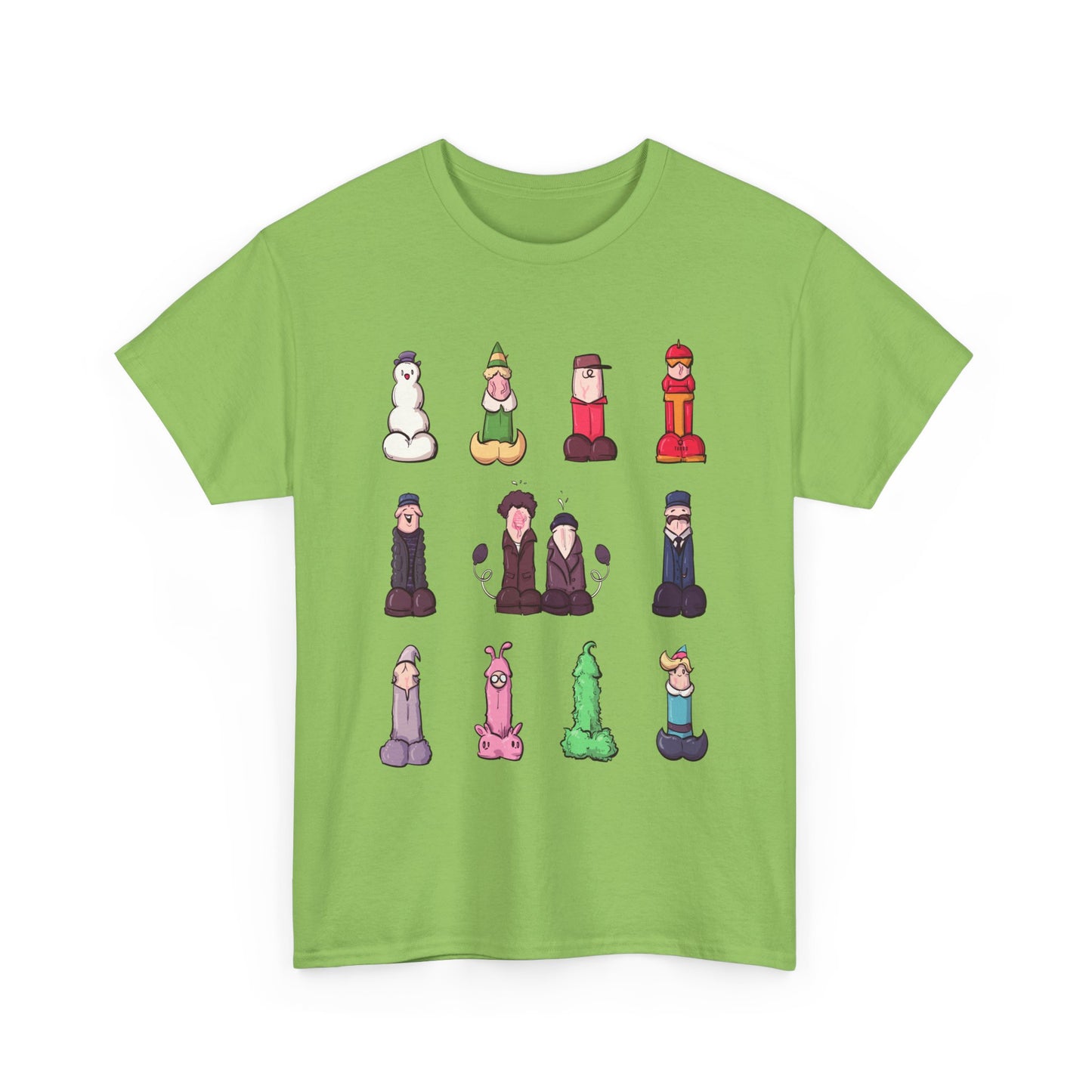 12 Dicks Of Christmas Unisex Heavy Cotton Tee