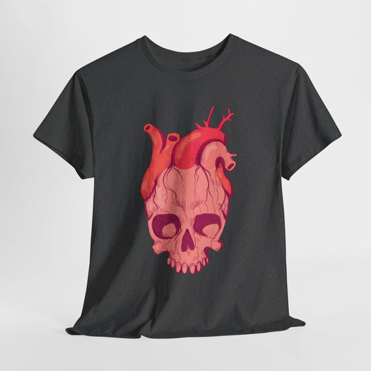 Heart Skull Unisex Heavy Cotton Tee