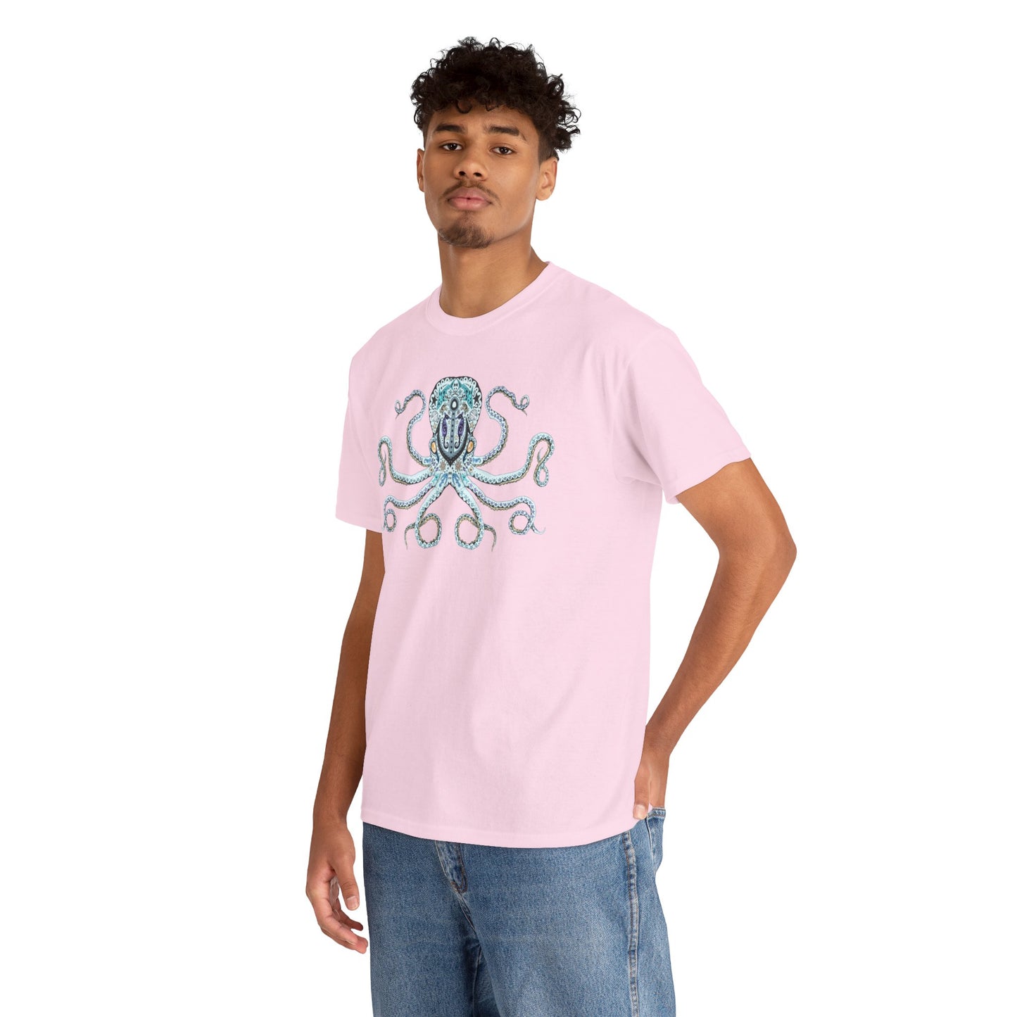 Octopus Sugar Skull Unisex Heavy Cotton Tee