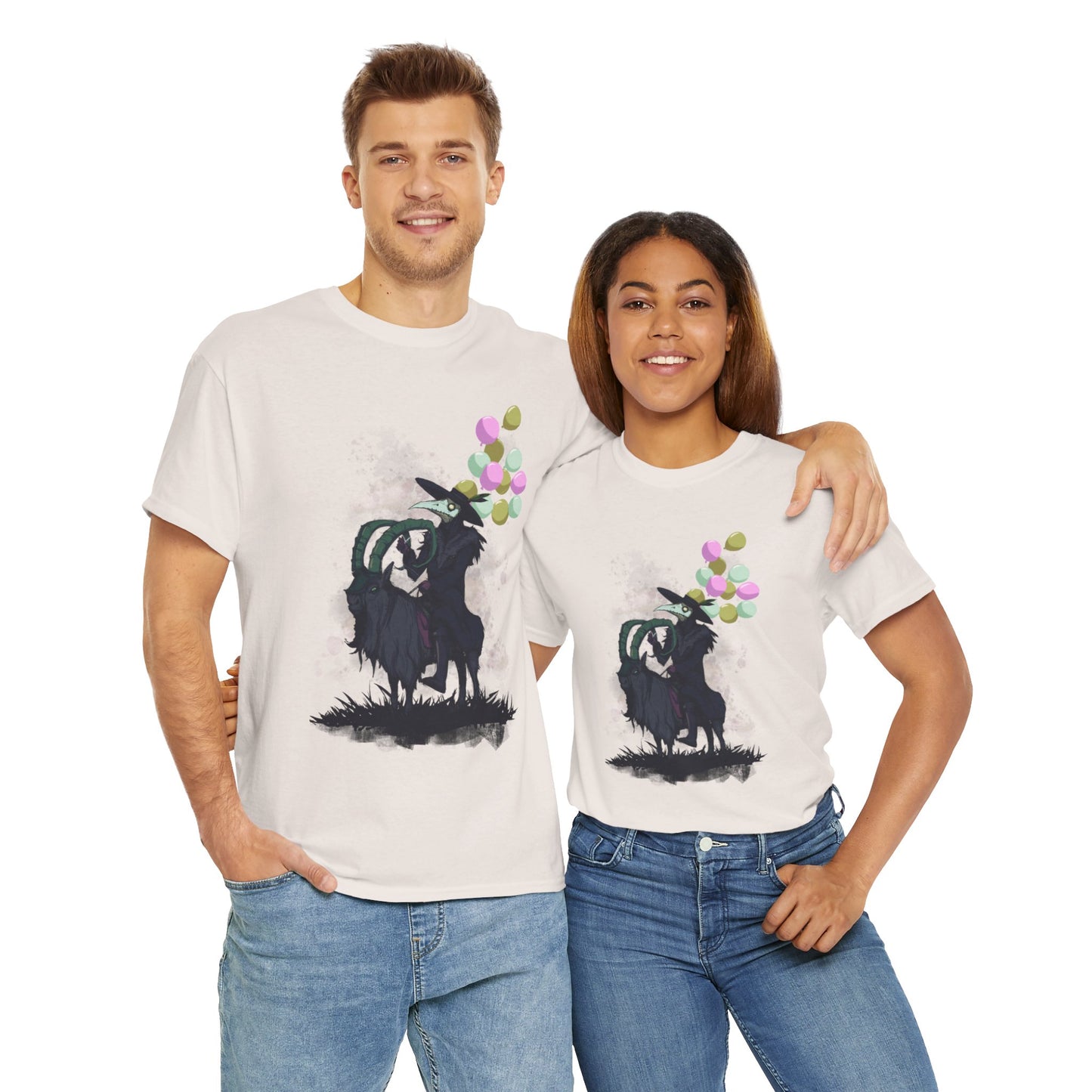 Plague Doctor Balloons Unisex Heavy Cotton Tee