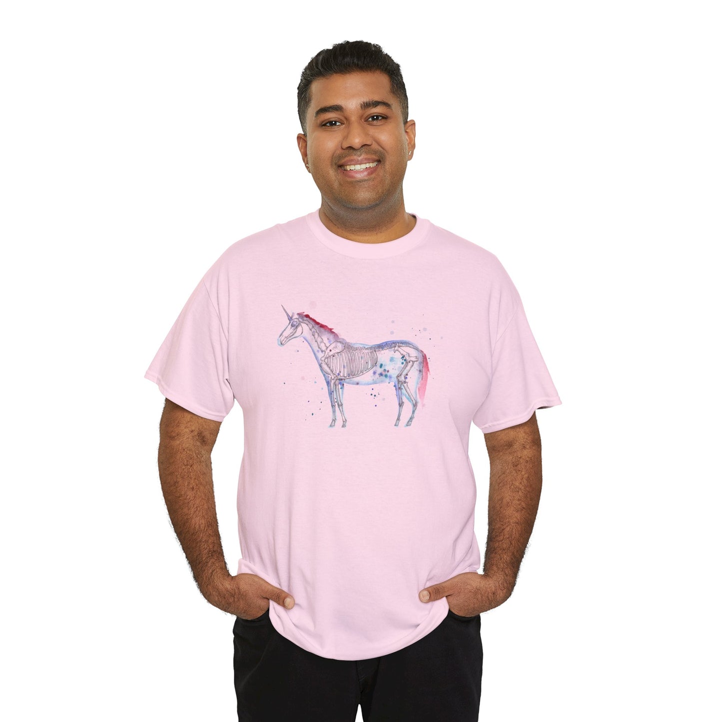 Unicorn Skeleton Unisex Heavy Cotton Tee