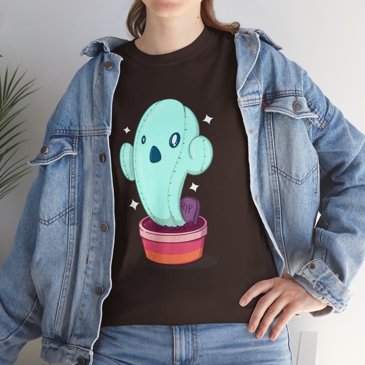 Spooky Succulent Unisex Heavy Cotton Tee