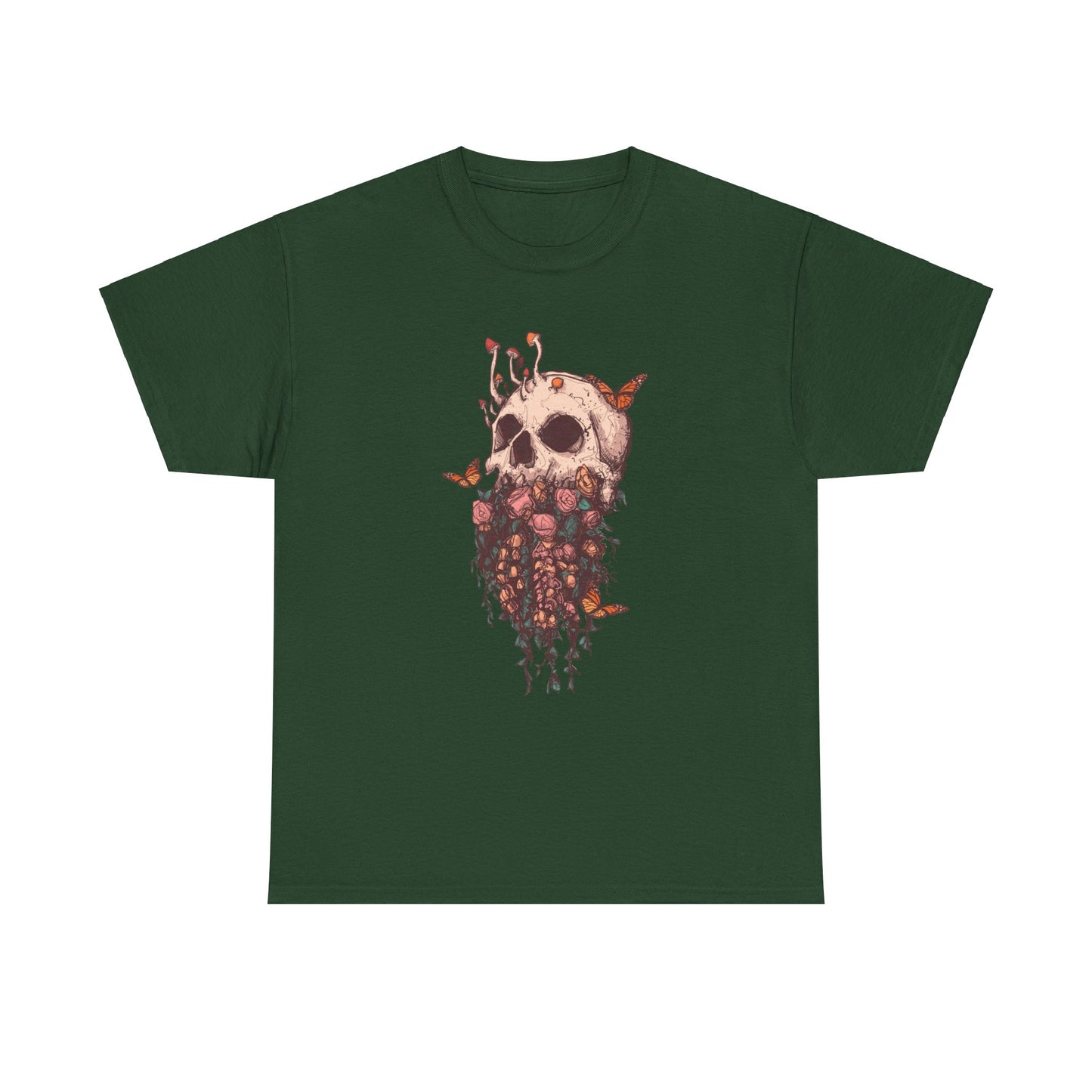 Elemental Skull Nature Unisex Heavy Cotton Tee