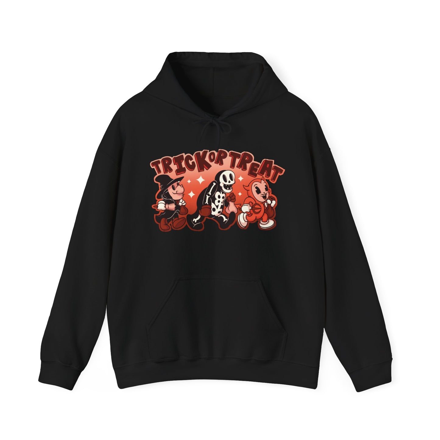 Trick Or Treat Rubber Hose Unisex Heavy Blend Hooded Sweatshirt