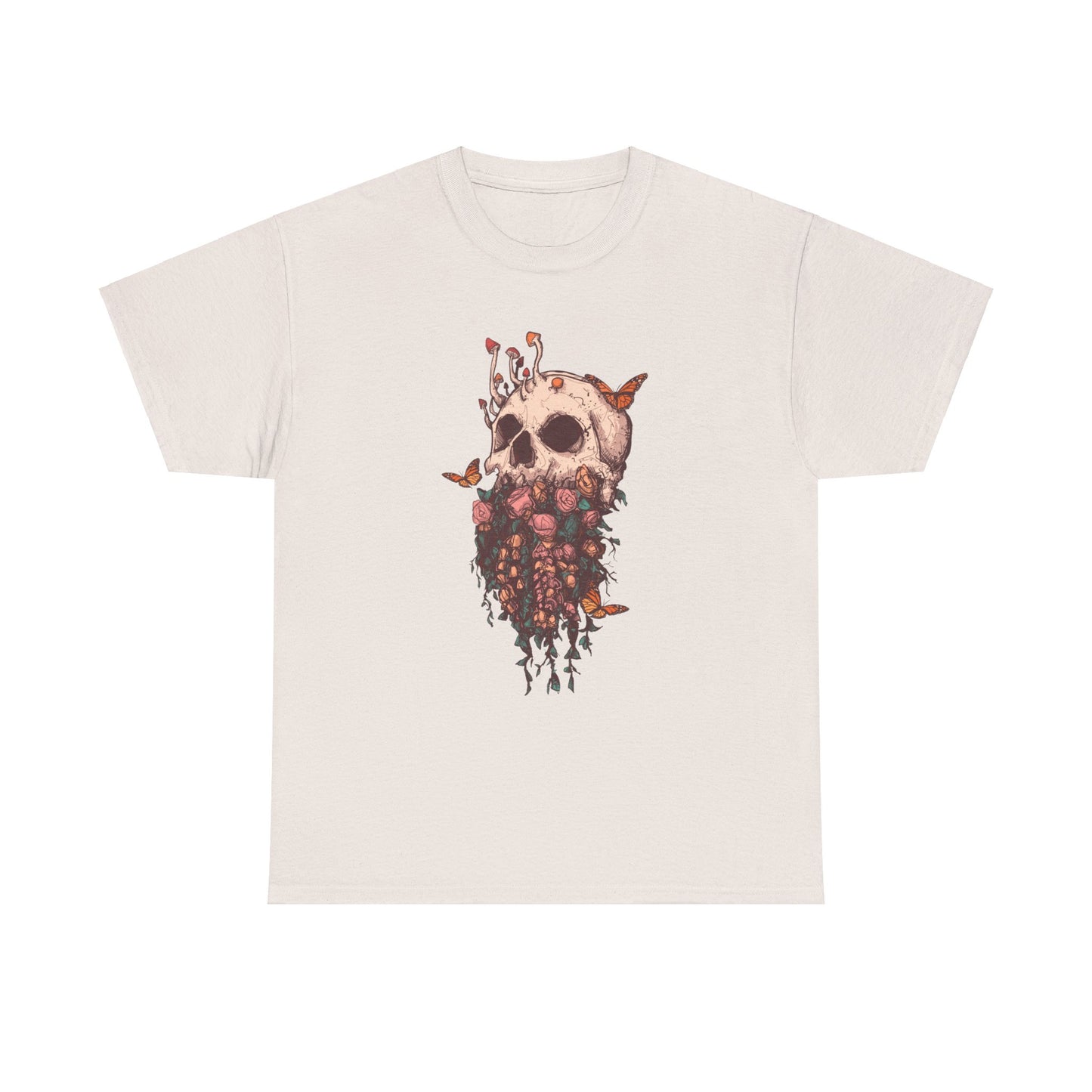Elemental Skull Nature Unisex Heavy Cotton Tee