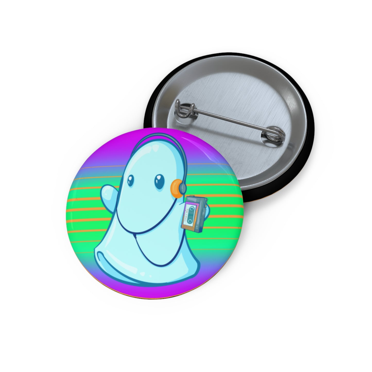 80s Ghost Pin Buttons