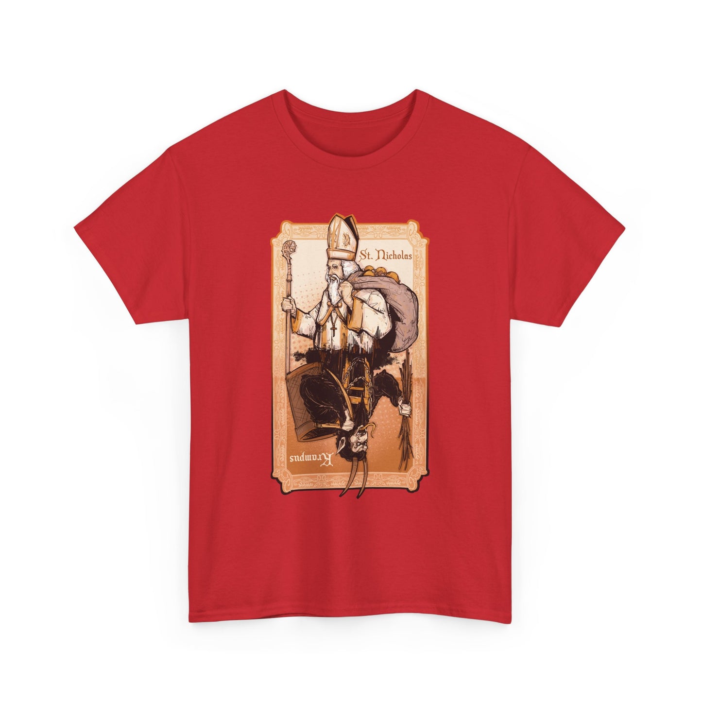 As Above So Below St Nick x Krampus Unisex Heavy Cotton Tee
