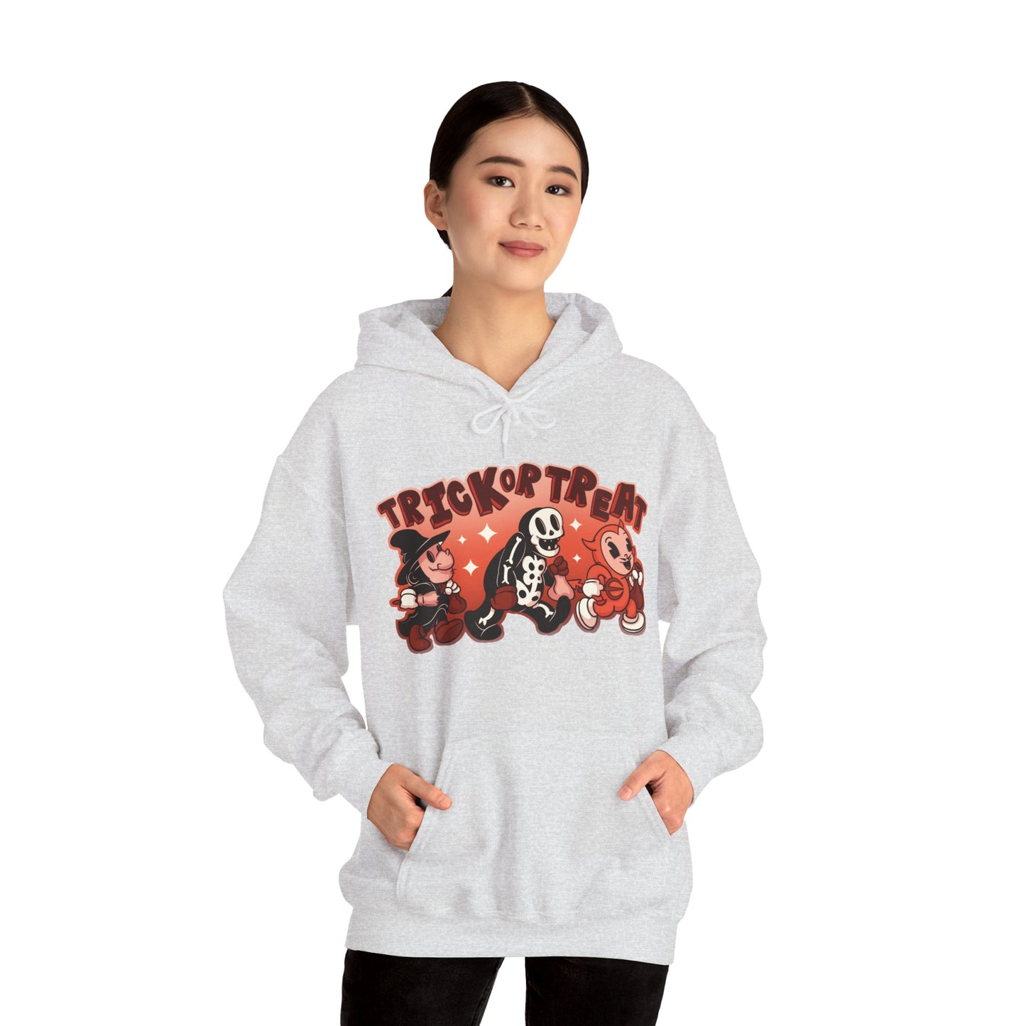 Trick Or Treat Rubber Hose Unisex Heavy Blend Hooded Sweatshirt