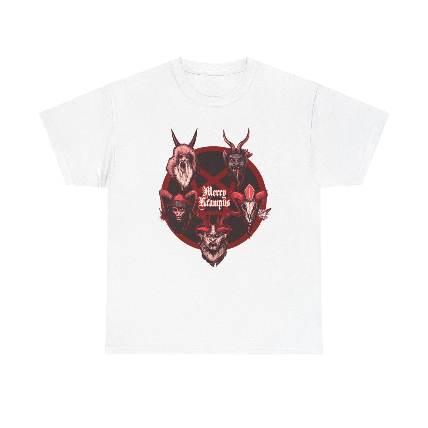 The Many Faces Of Krampus Unisex Heavy Cotton Tee