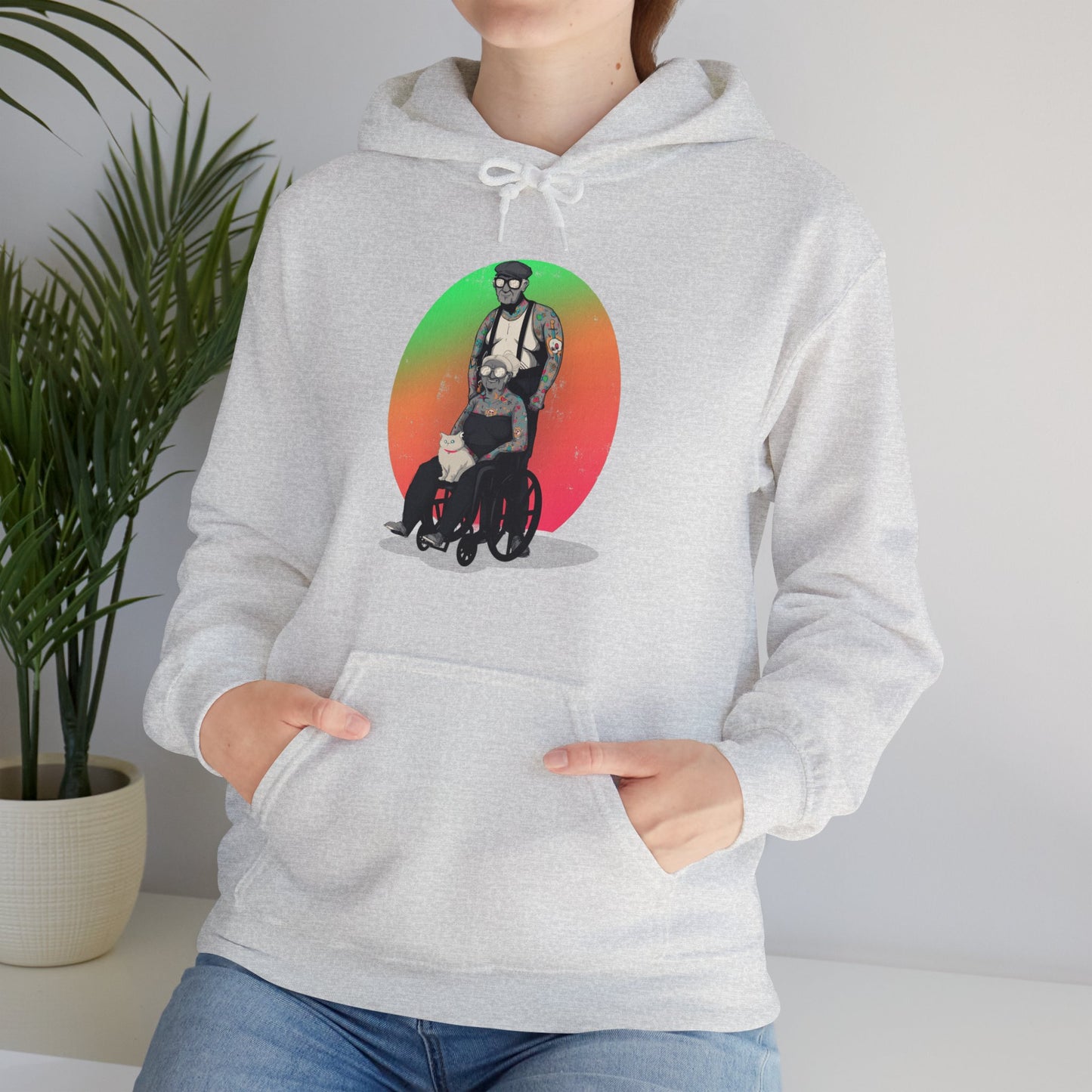 Inked & Elderly Unisex Heavy Blend Hooded Sweatshirt