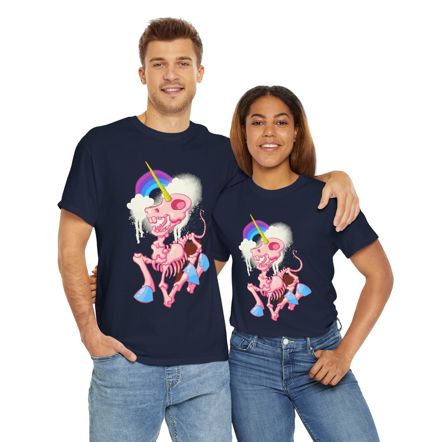 Unicorn Skeleton 2 Unisex Heavy Cotton Tee