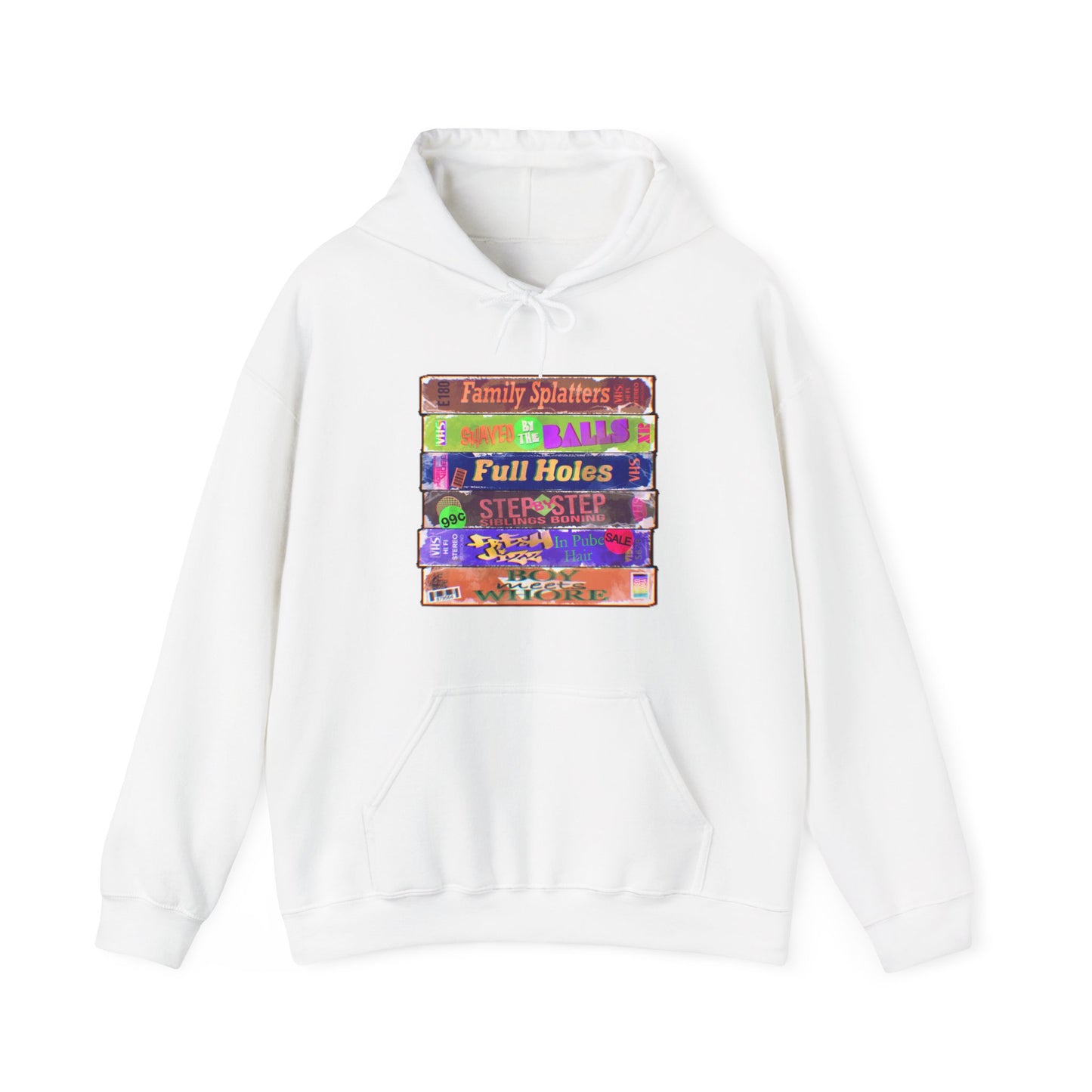 Adult 90s VHS Unisex Heavy Blend Hooded Sweatshirt