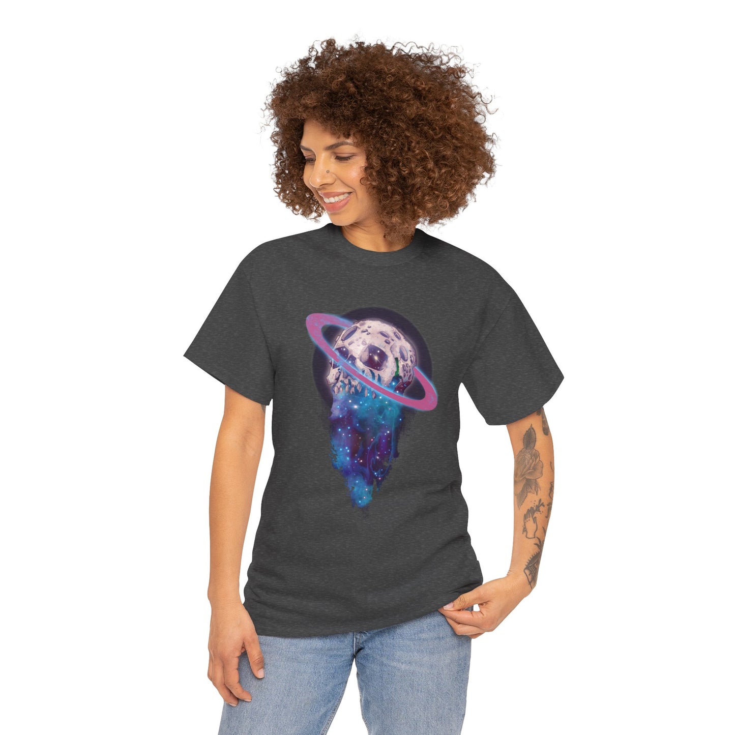 Elemental Skull Space Unisex Heavy Cotton Tee