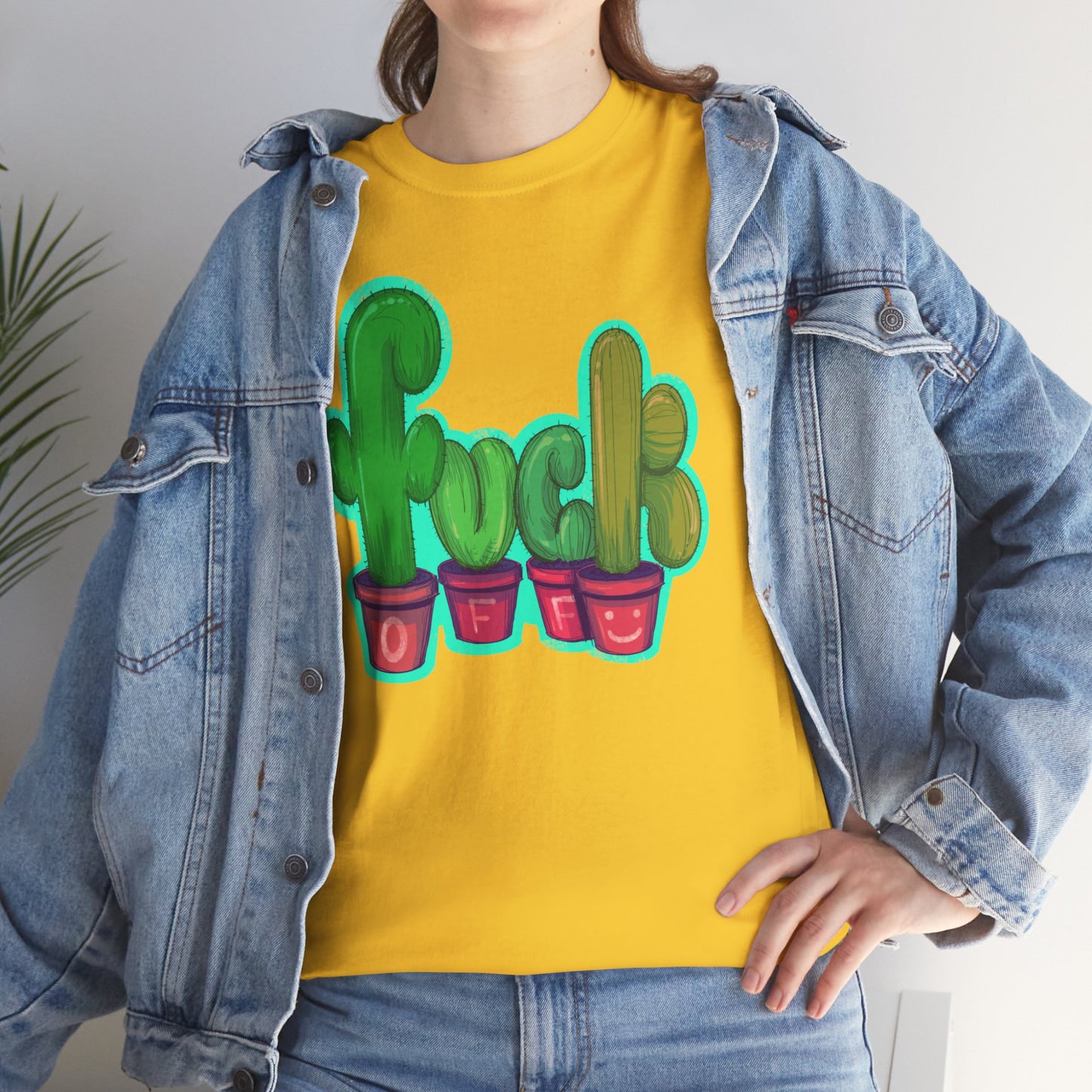 Rude Succulents Unisex Heavy Cotton Tee