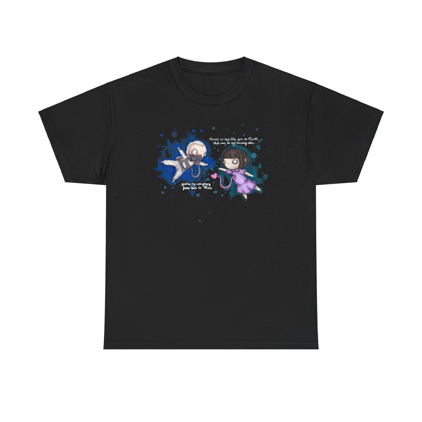 From Here To Mars (White Text) Unisex Heavy Cotton Tee