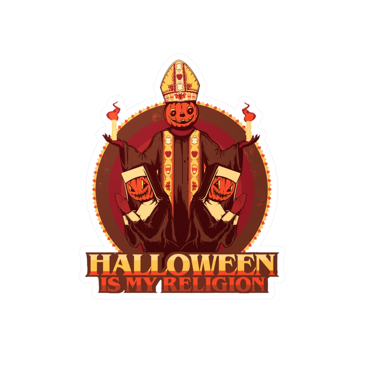 Halloween Is My Religion Kiss-Cut Vinyl Decal