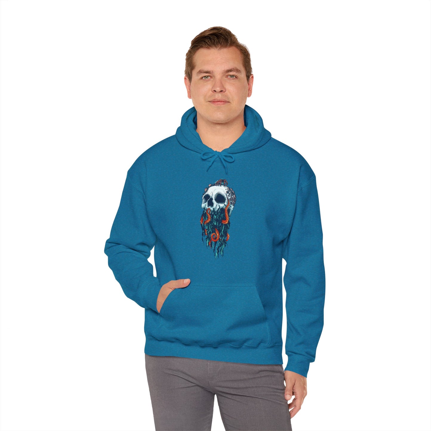 Elemental Skull Ocean Unisex Heavy Blend Hooded Sweatshirt