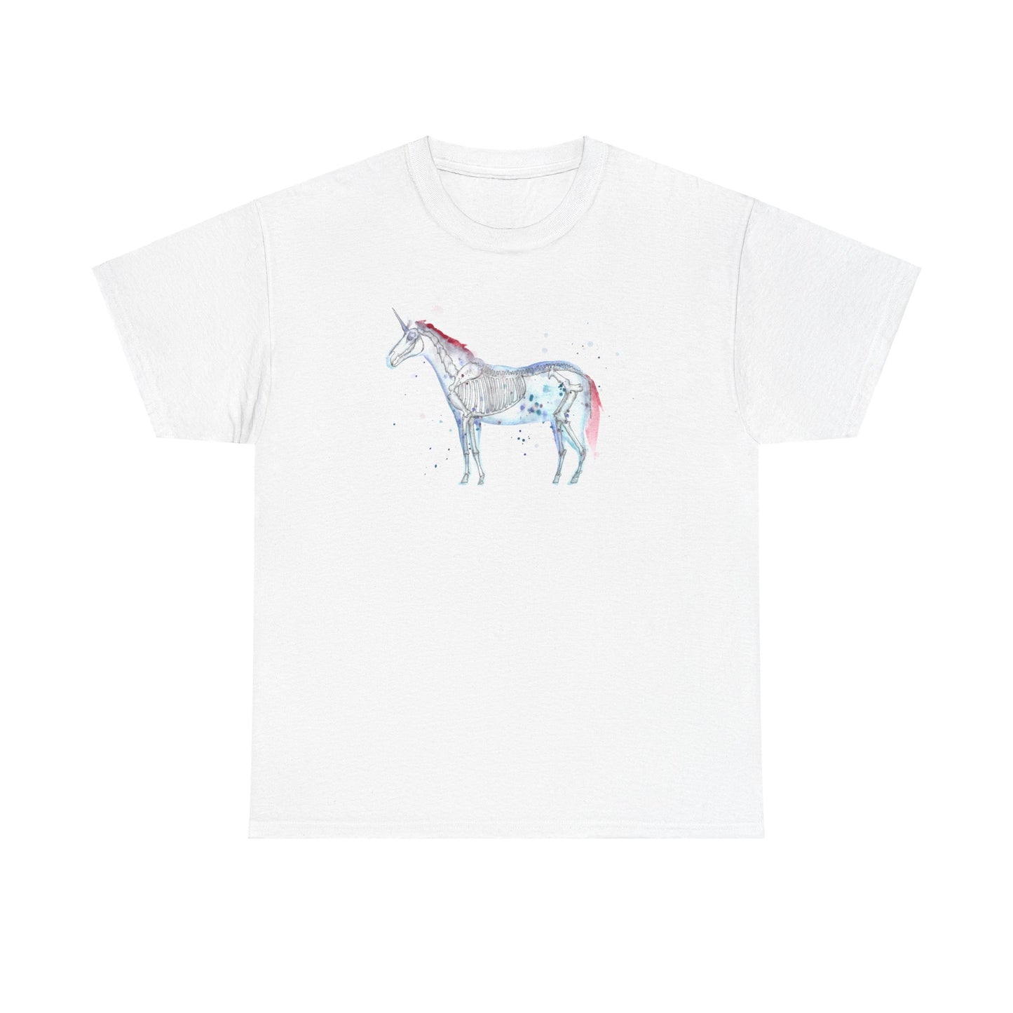 Unicorn Skeleton Unisex Heavy Cotton Tee