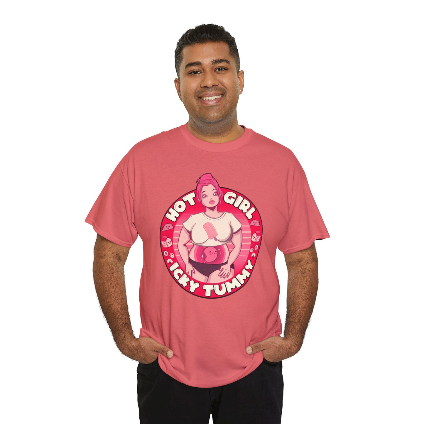 Hot Girl Icky Tummy Unisex Heavy Cotton Tee
