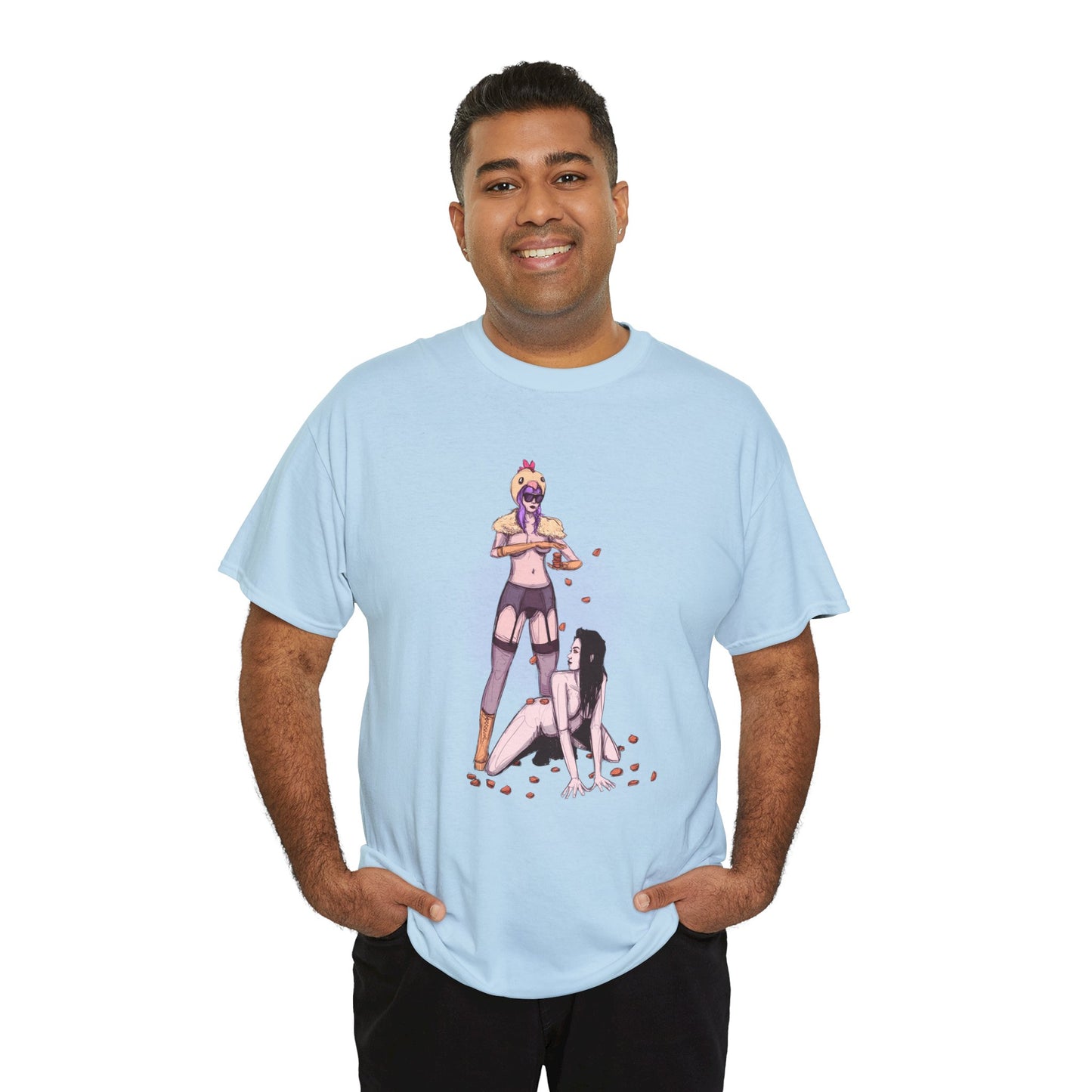 Chicken Nugget Rain Unisex Heavy Cotton Tee